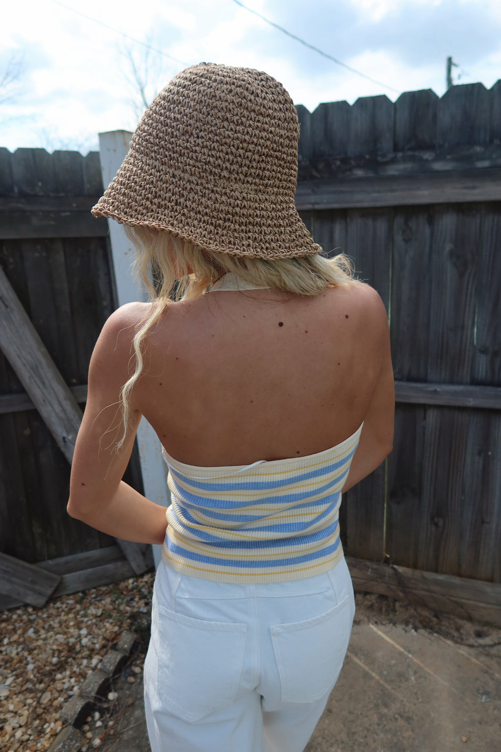 Calla Striped Halter Knit