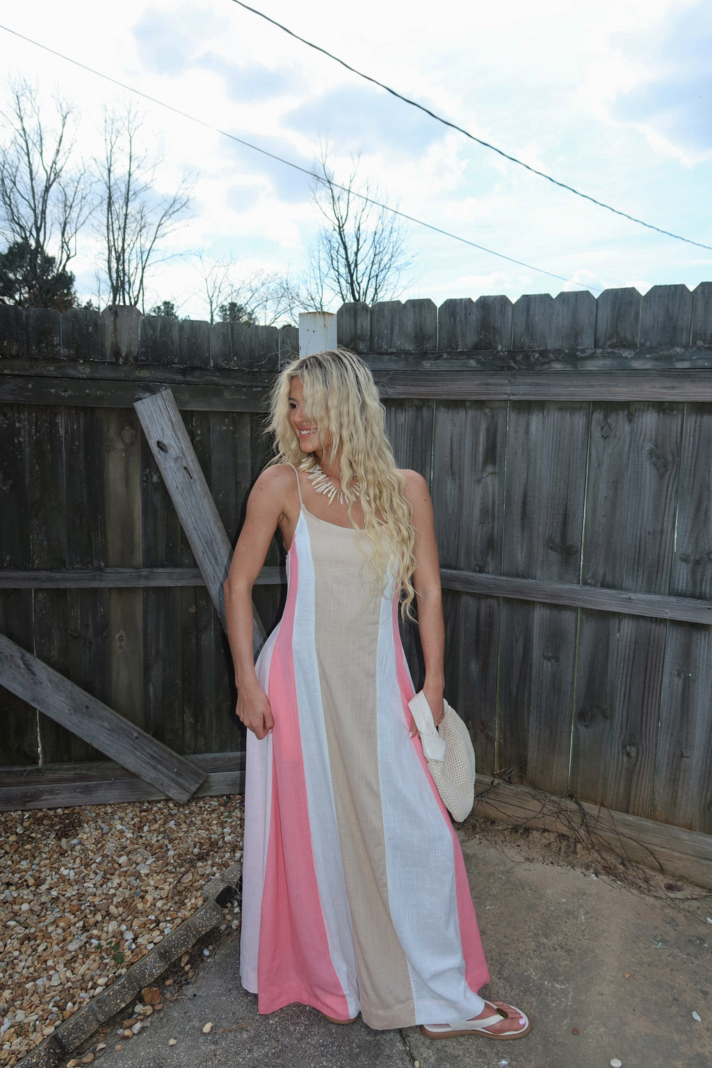 Seabreeze Color block Maxi Dress