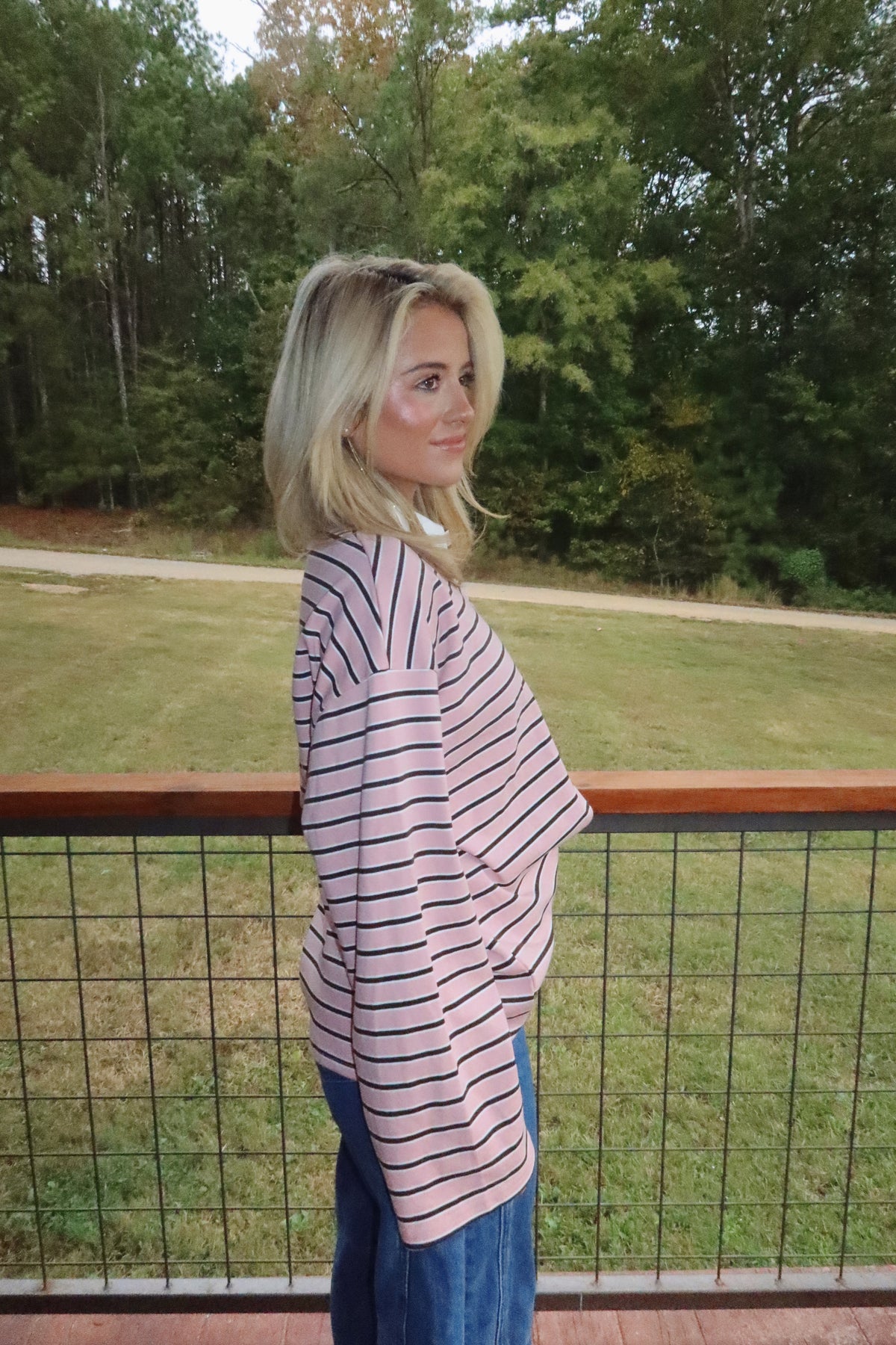Boxy Striped Rugby Top