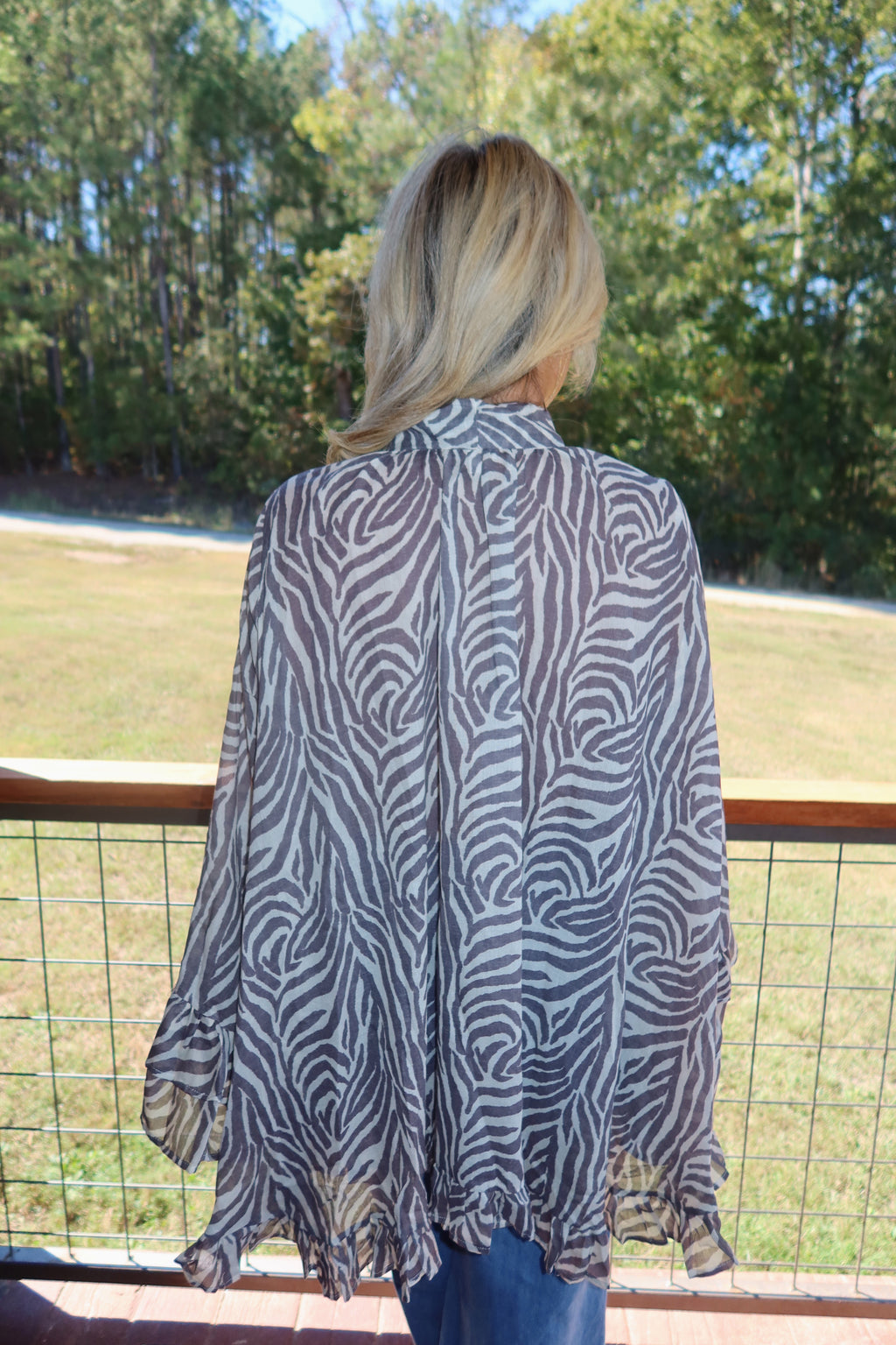 Sue Zebra Blouse