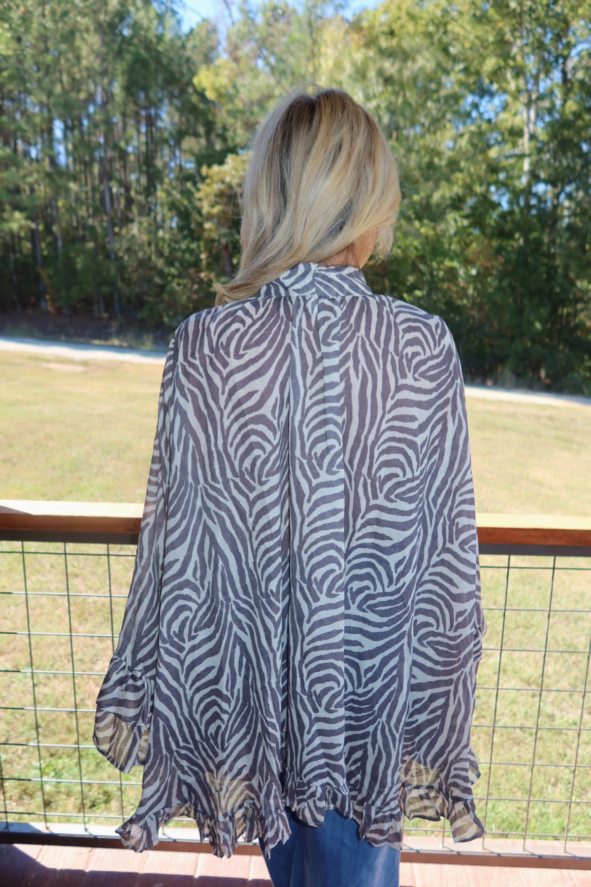 Sue Zebra Blouse
