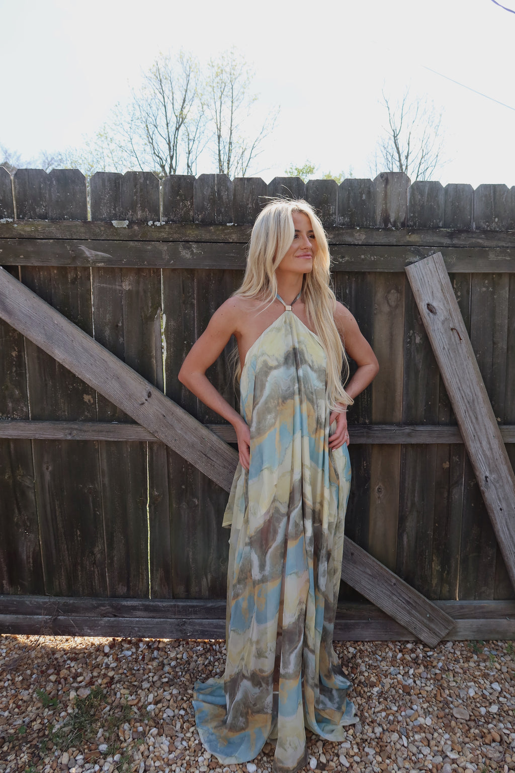 Daphne Gold Accent Gown