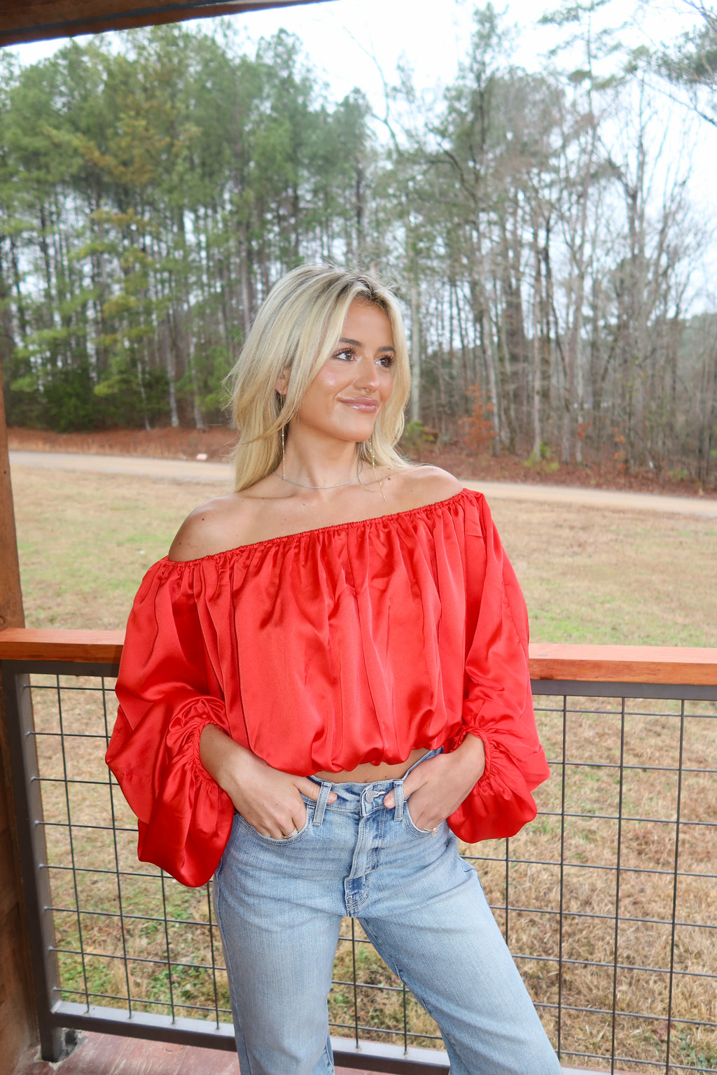 Sienna Blouse (orange-red)
