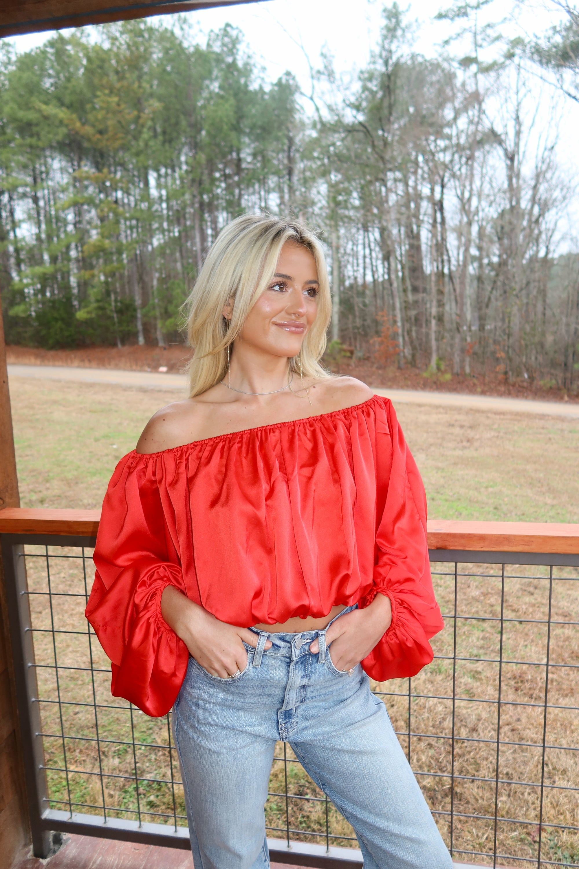 Sienna Blouse (orange-red)