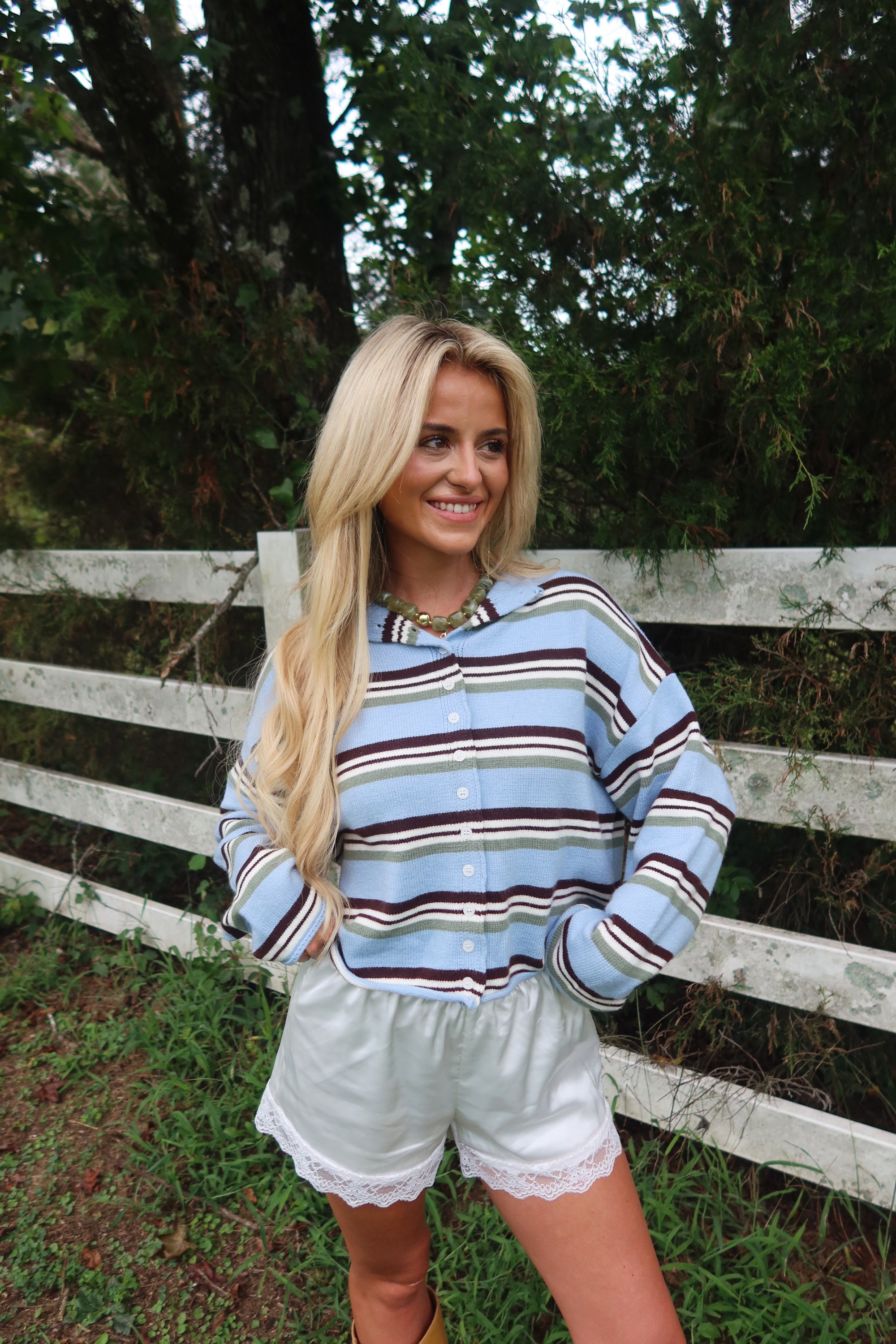 Maeve Striped Cardigan