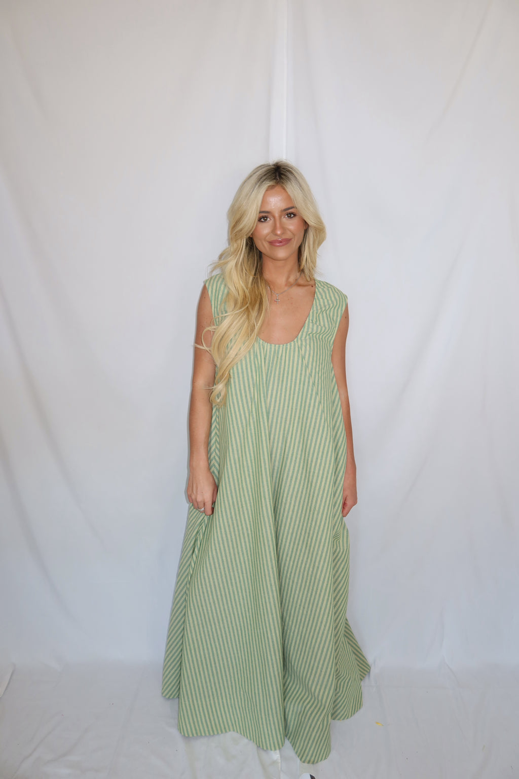 Violet Striped Maxi Dress