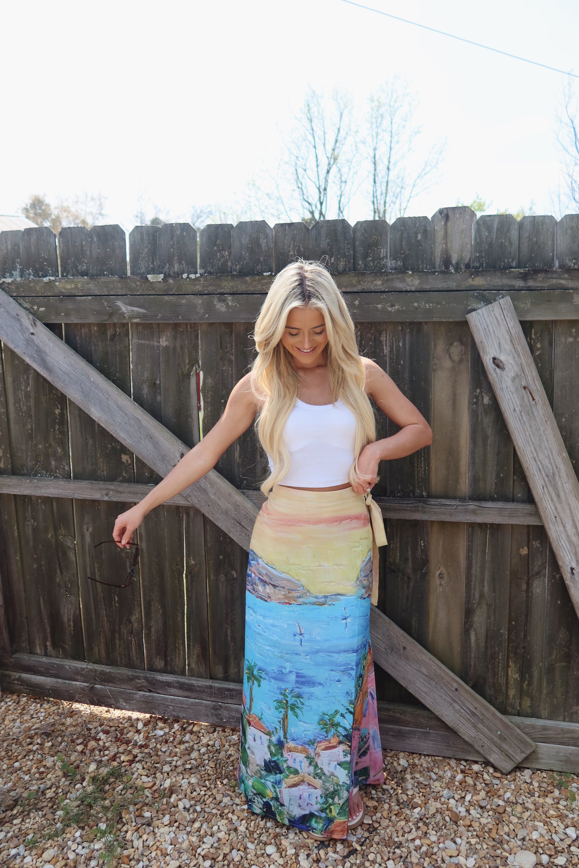 The Coastal Canvas Maxi Skirt