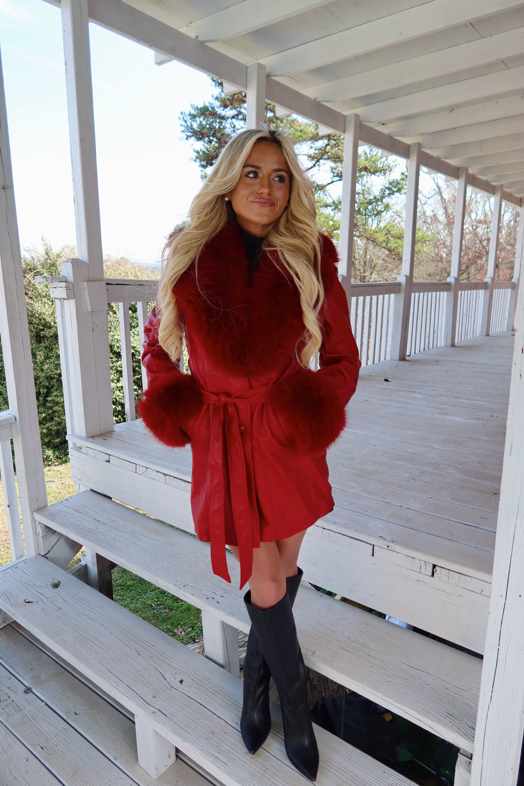 Stacy Fur Trim Jacket