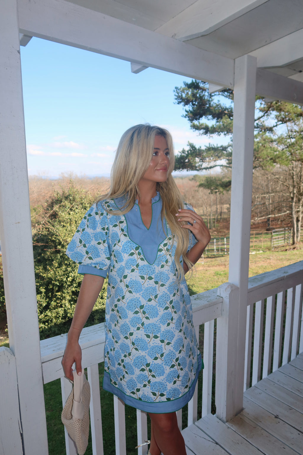 Nantucket Puff Sleeve Mini Dress