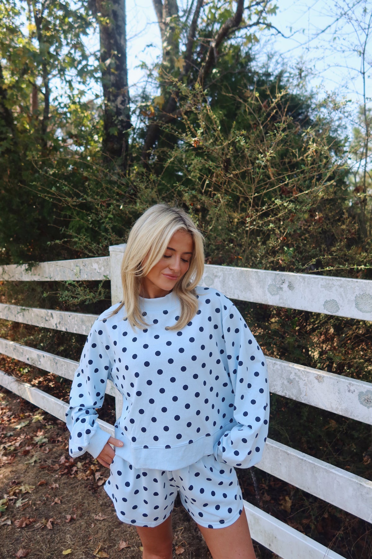 Angela Polka Dot Mockneck