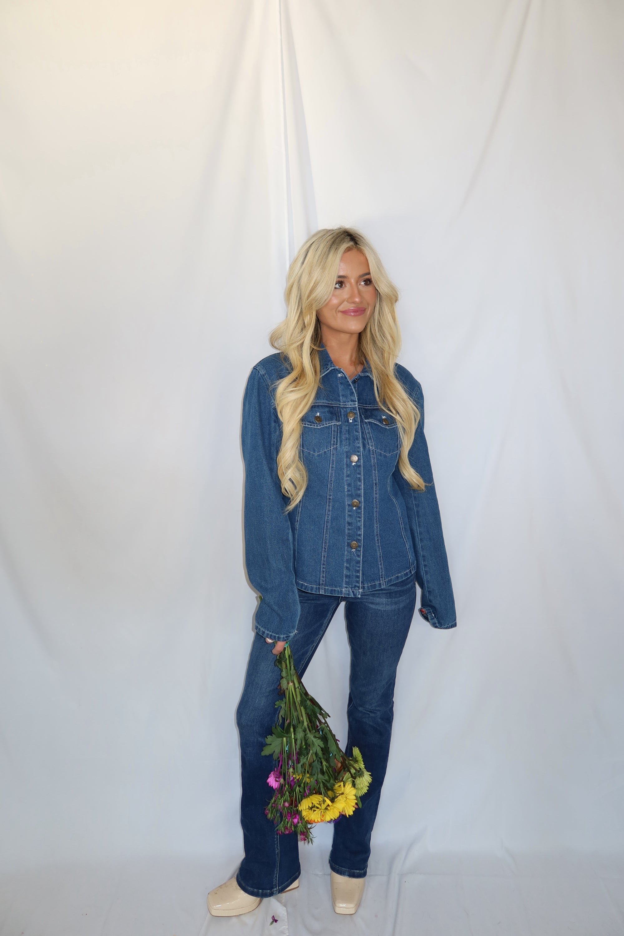 Mareli Fitted Denim Top