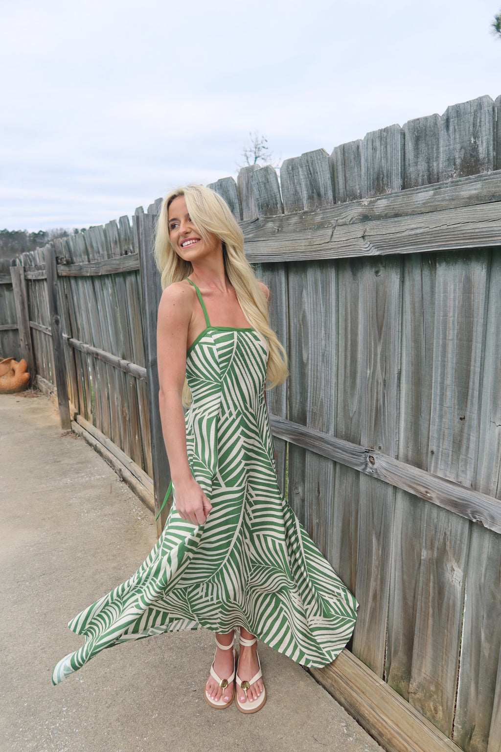 The Emerald Escape Handkerchief Dress