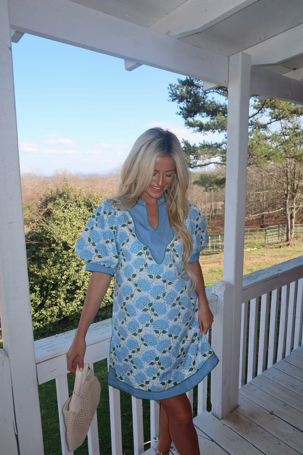 Nantucket Puff Sleeve Mini Dress