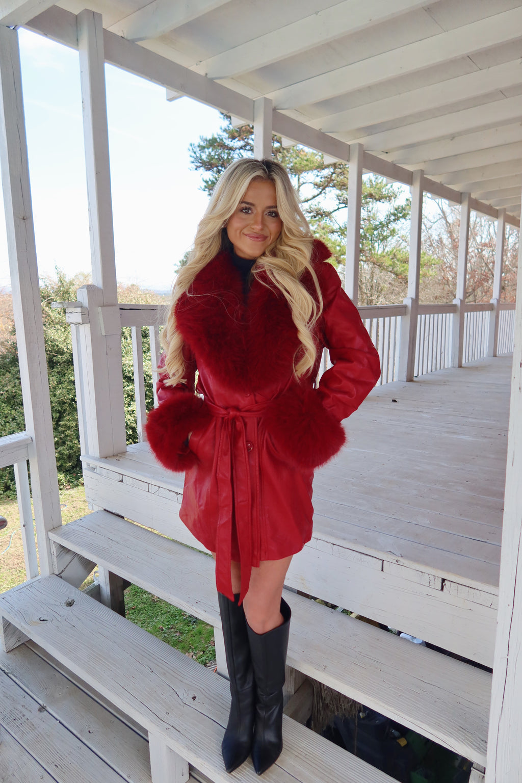 Stacy Fur Trim Jacket