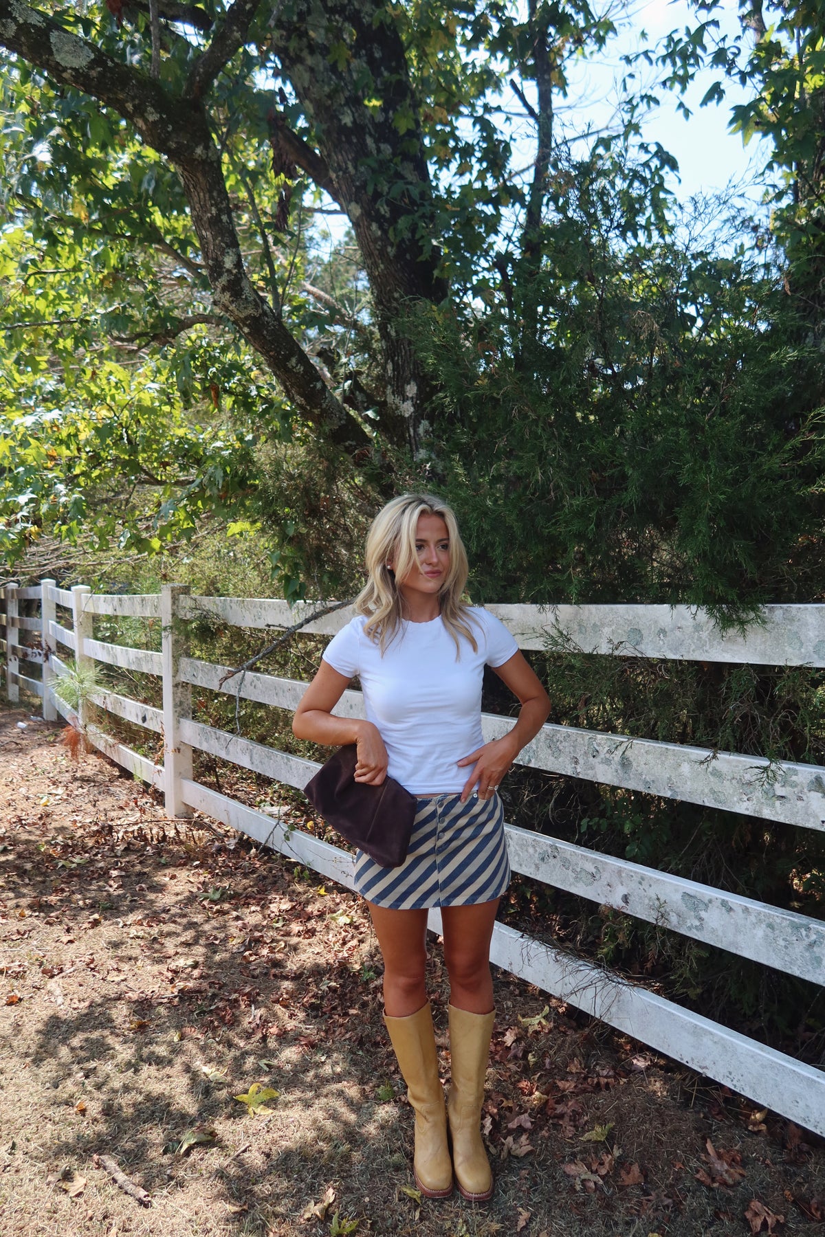 Celine Striped Mini Skirt