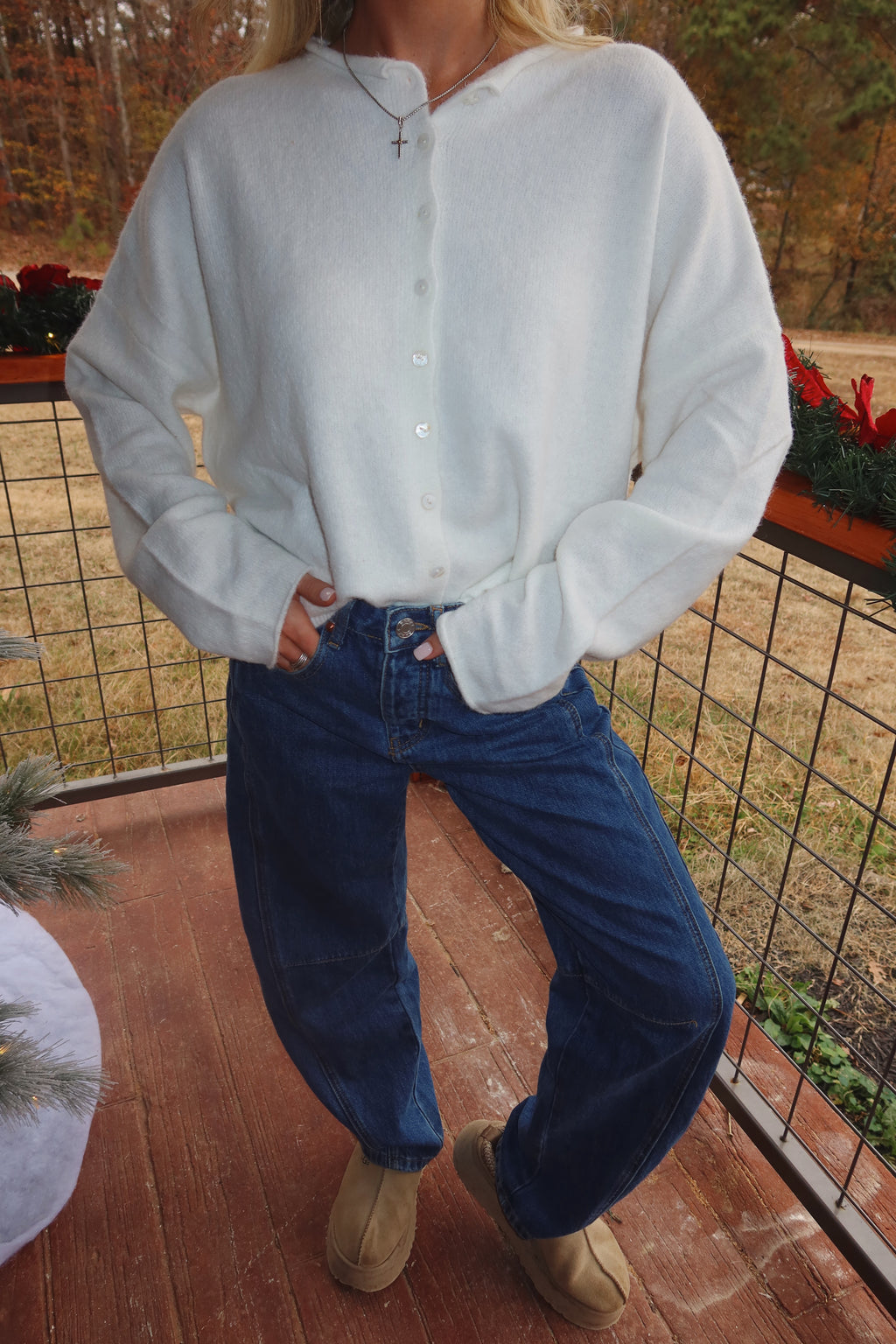 LAST ONE* Clara Cardigan (White)