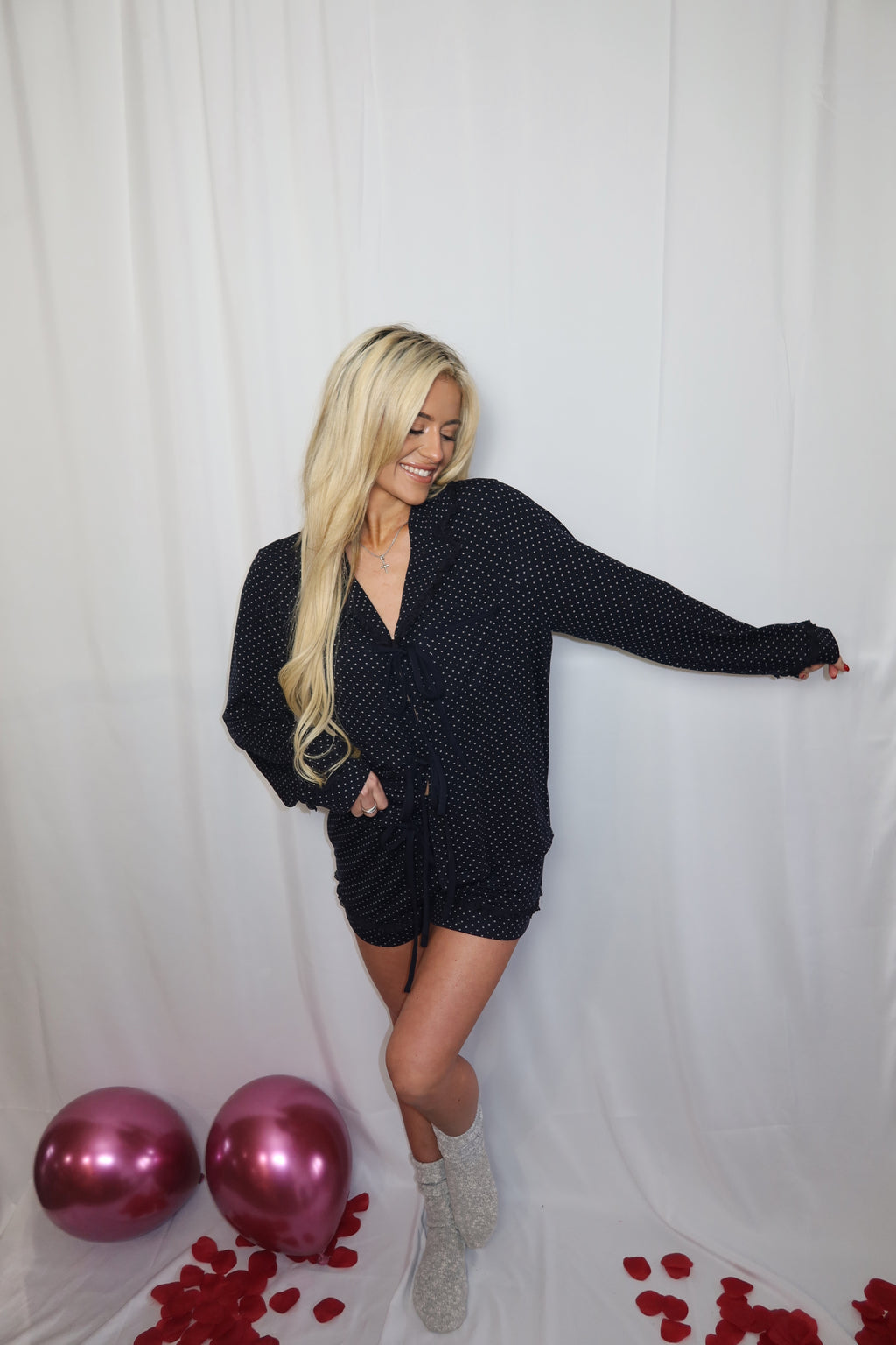 Be Mine PJ Set (NAVY)