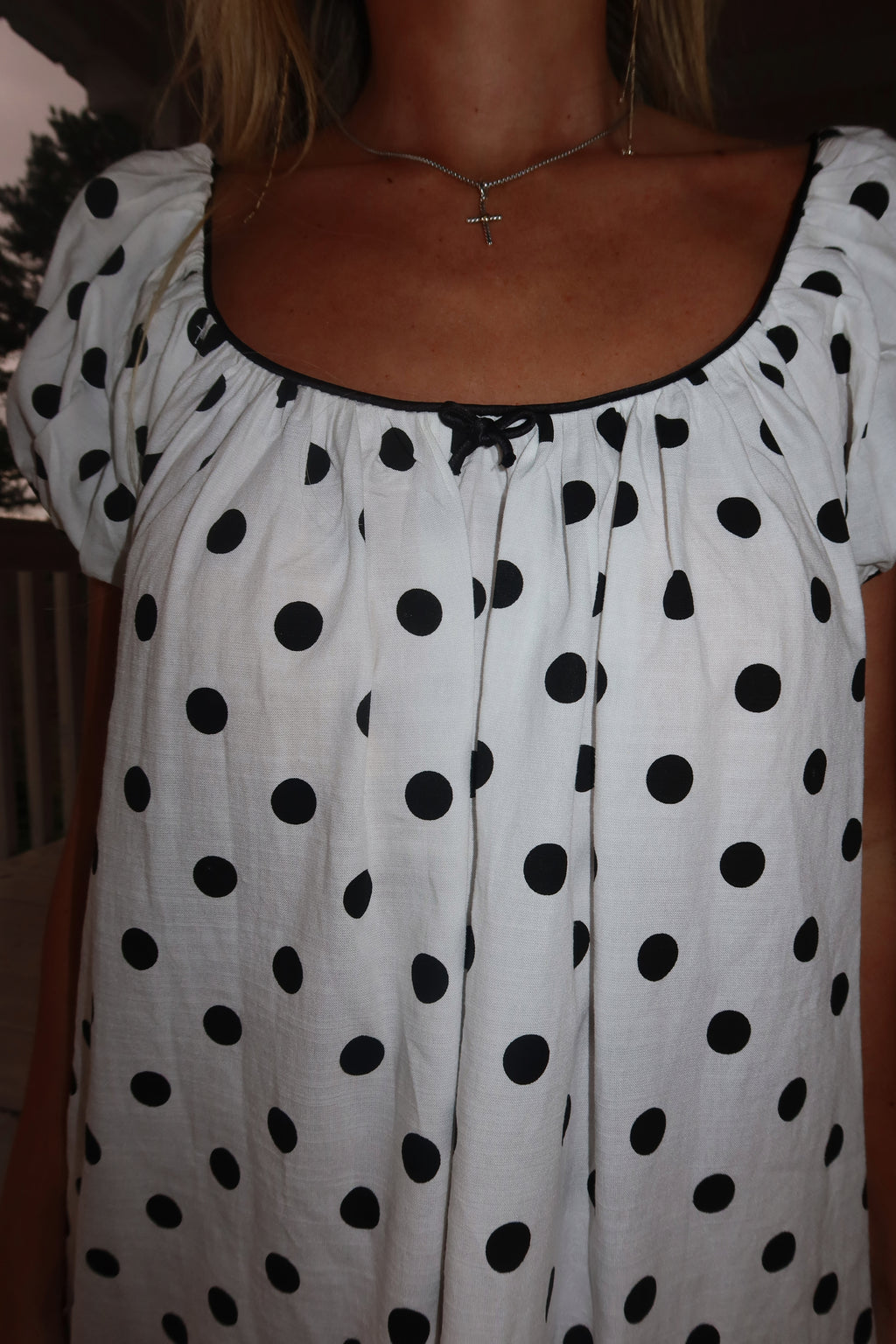 Alia Polka Dot Babydoll Dress