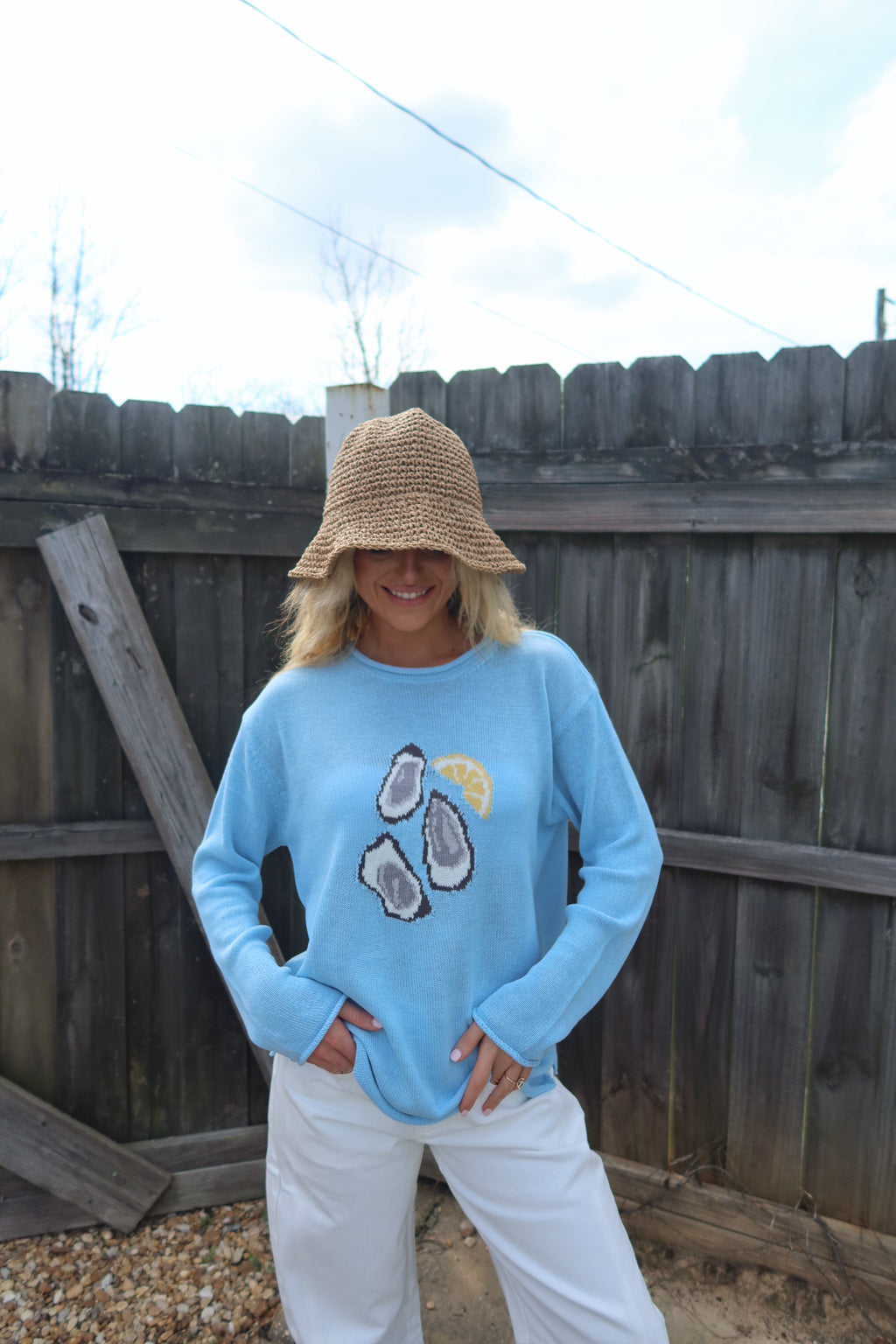 Beach Knit- Oyster Blue