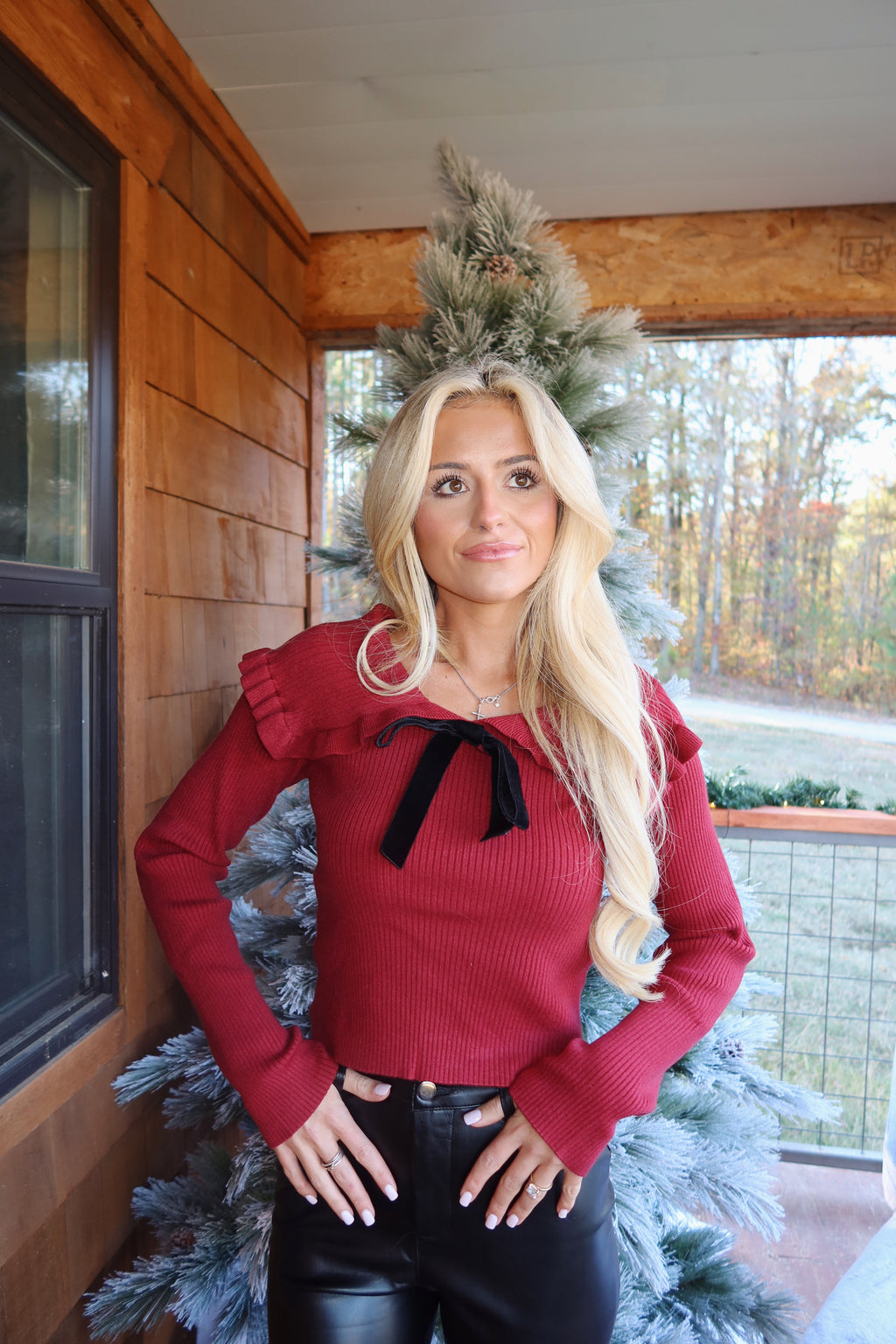 LAST ONE* The Scarlet Bow Knit