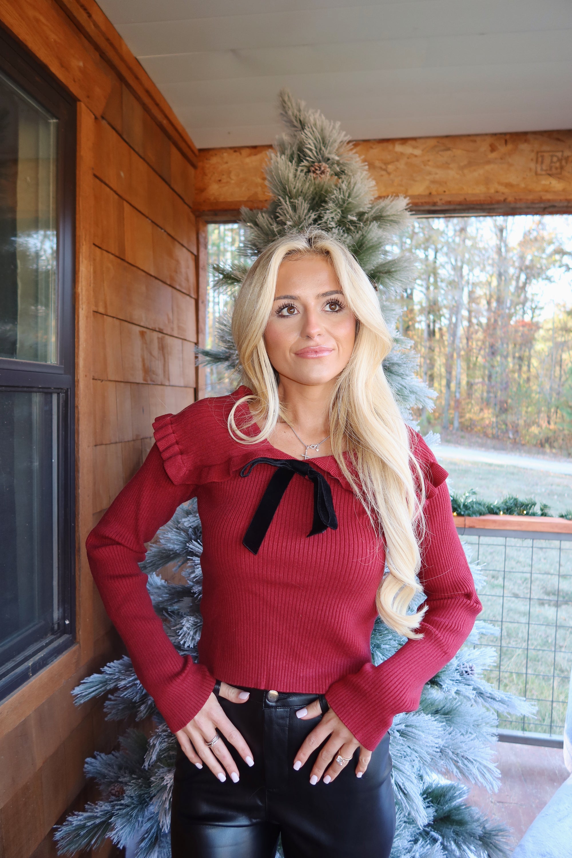 LAST ONE* The Scarlet Bow Knit