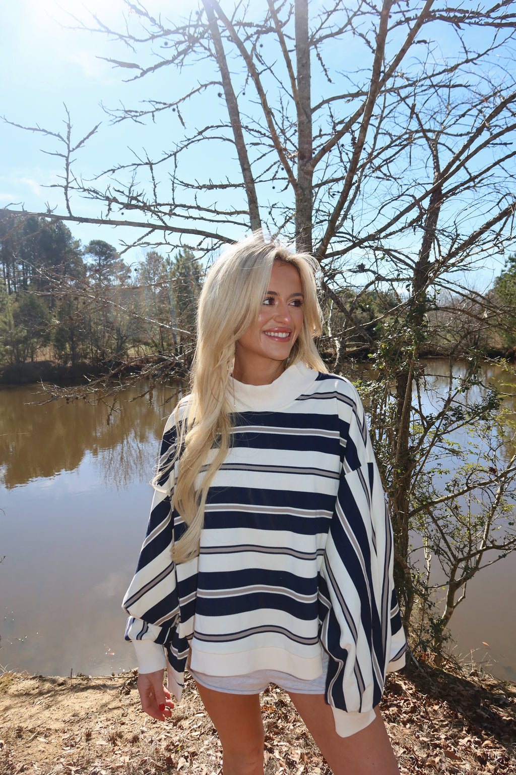 Varsity Mock neck (Navy)