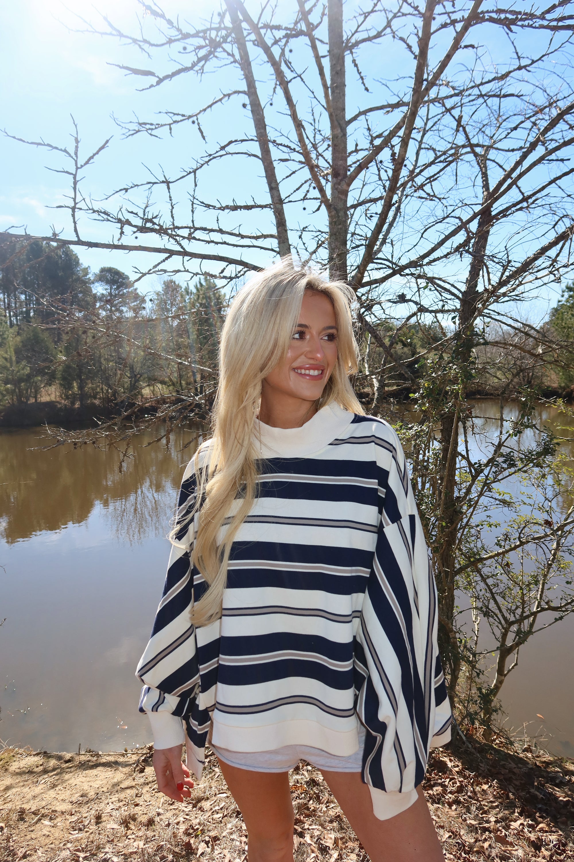 Varsity Mock neck (Navy)