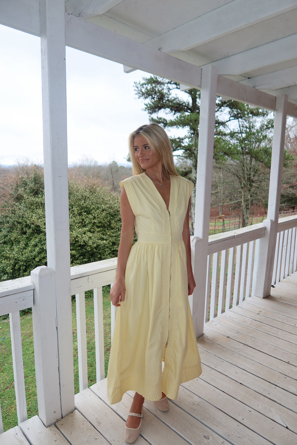 Mia Cap Sleeve Zip Midi Dress