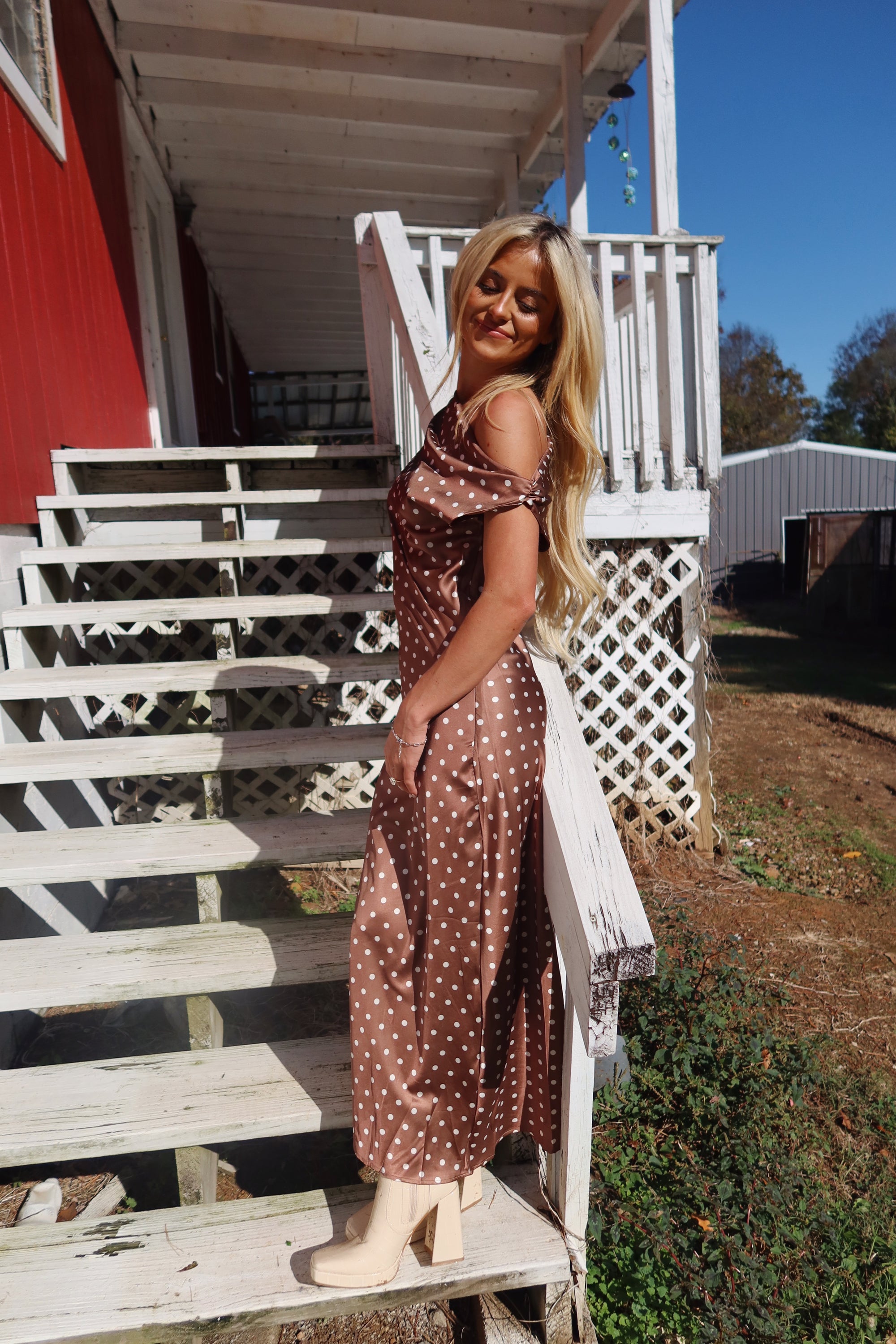 Evelyn Satin Maxi Dress