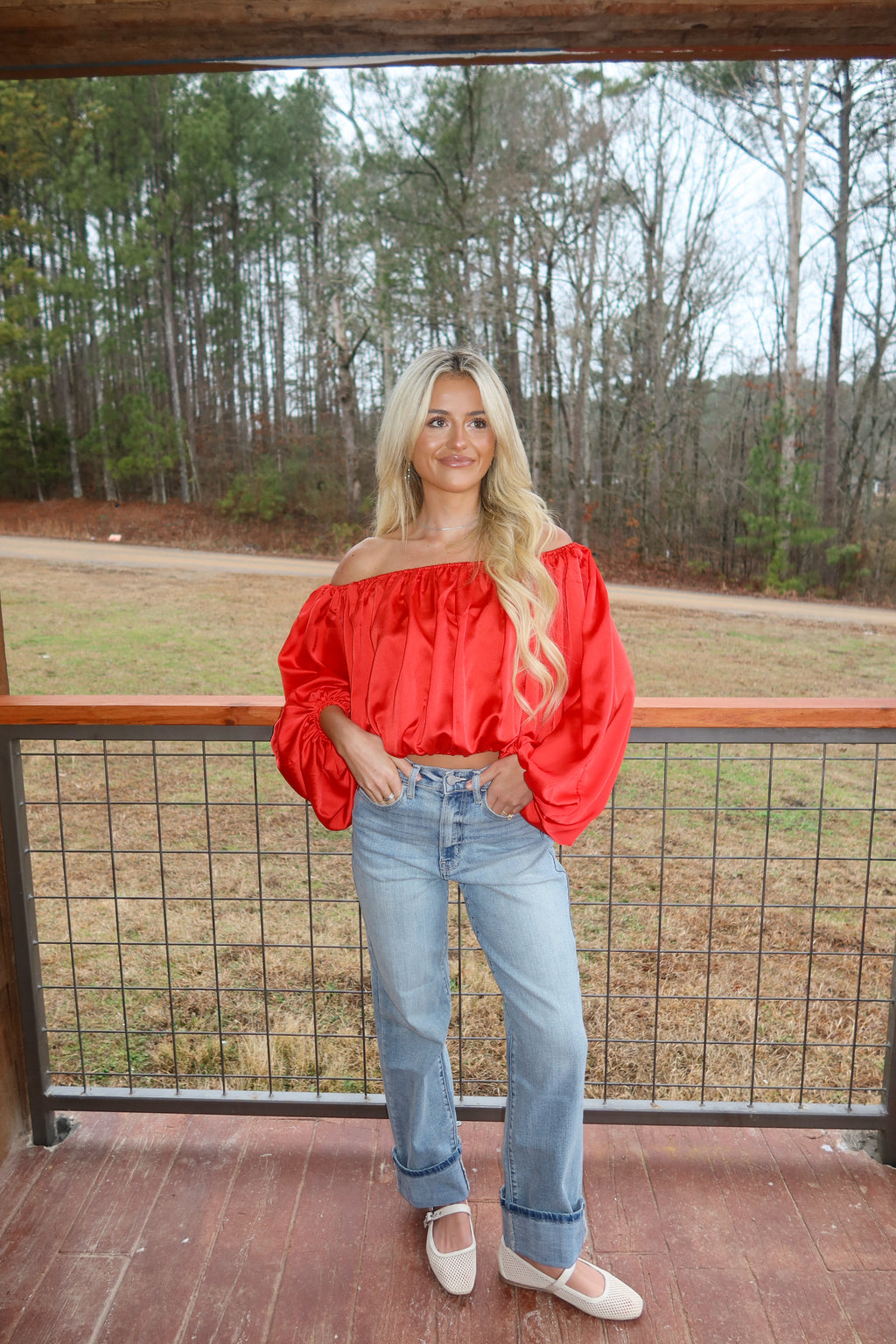 Sienna Blouse (orange-red)