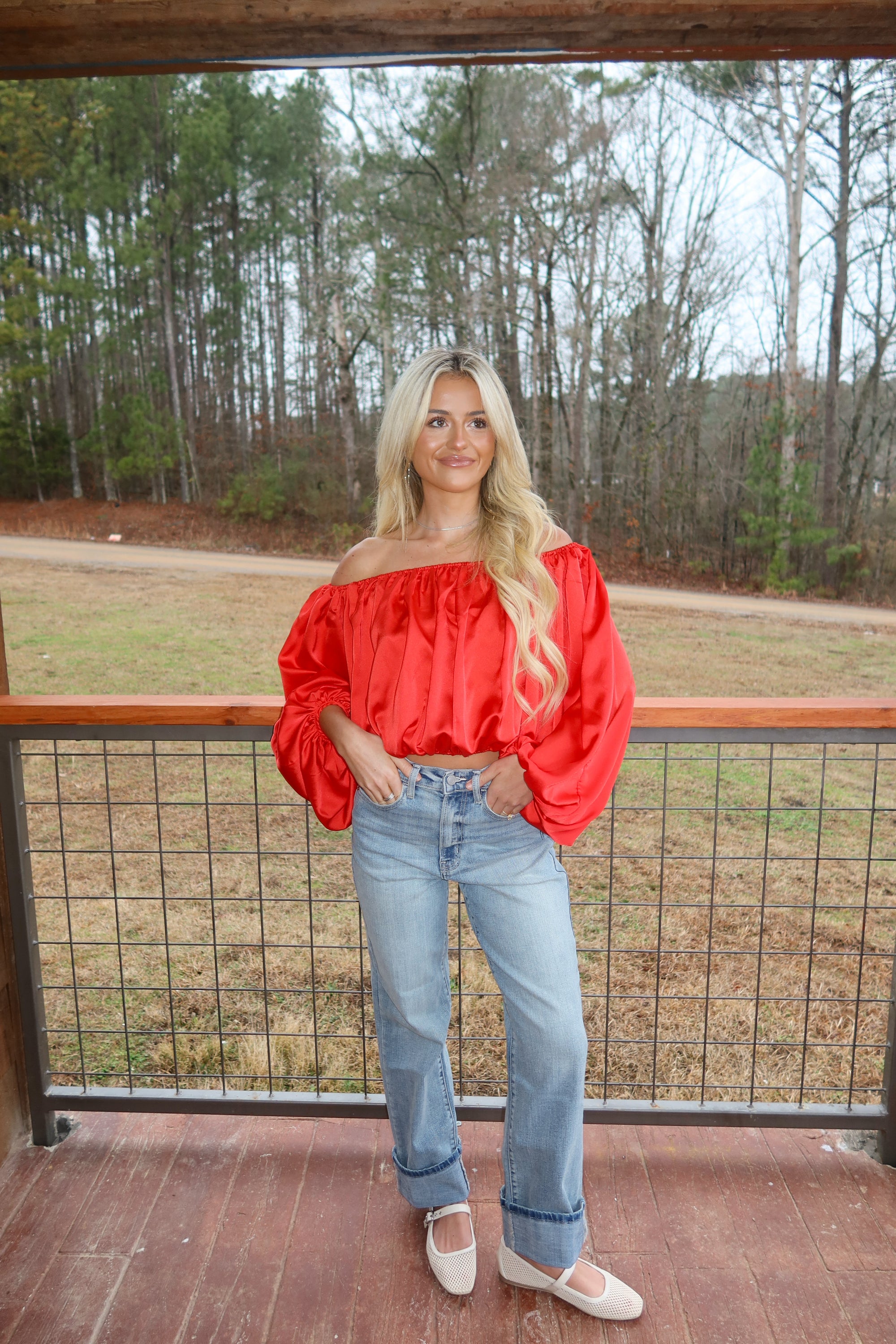 Sienna Blouse (orange-red)