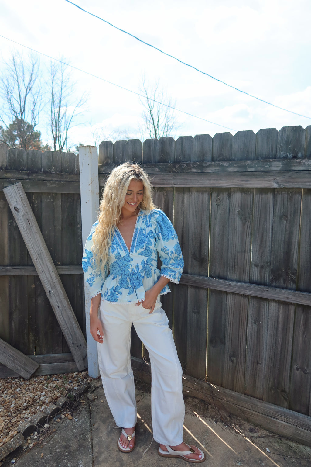 Ana Floral Puff Sleeve Blouse