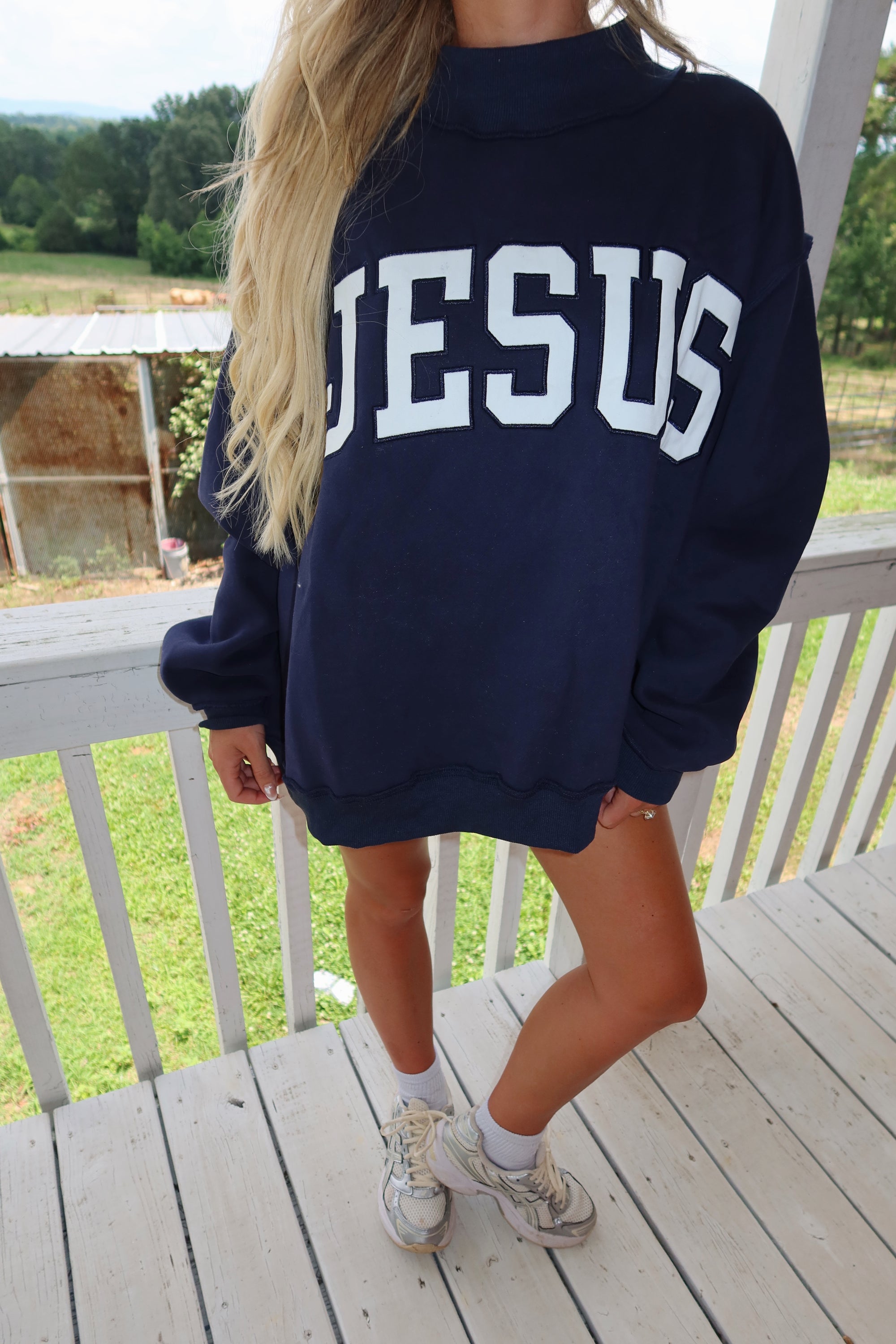 JESUS MOCK-NECK