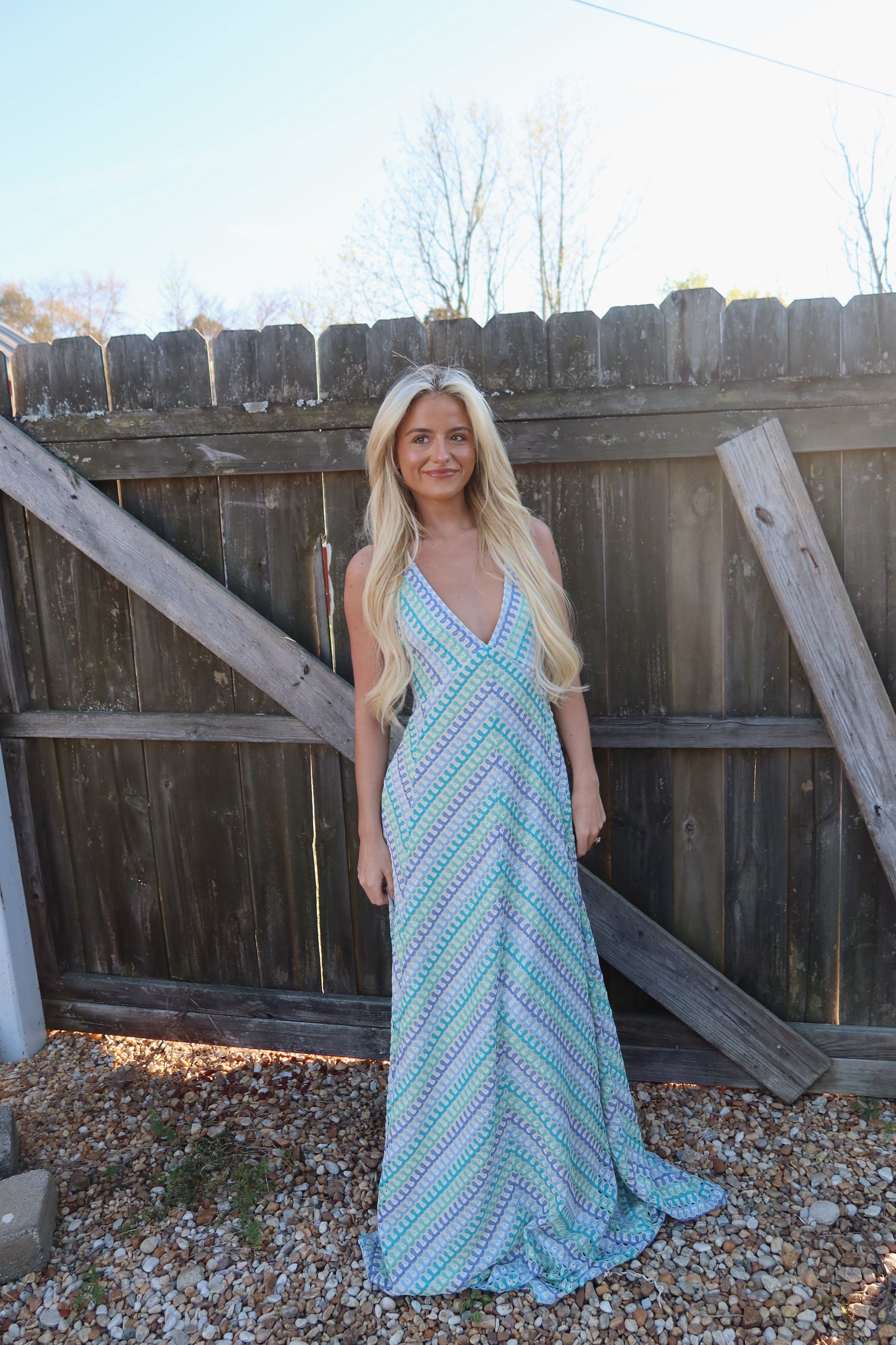The Santorini Nights Maxi Dress