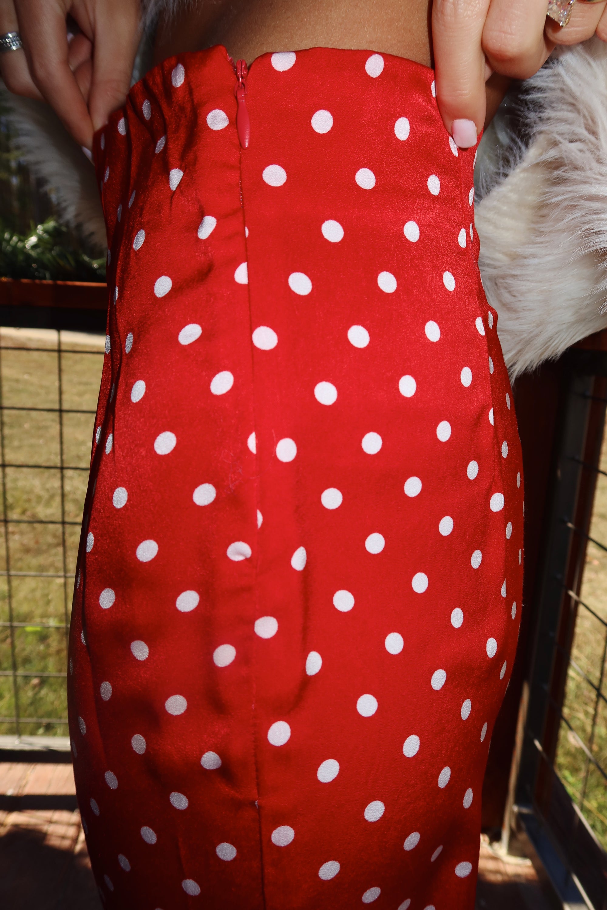 The Ruby Dot Maxi Skirt