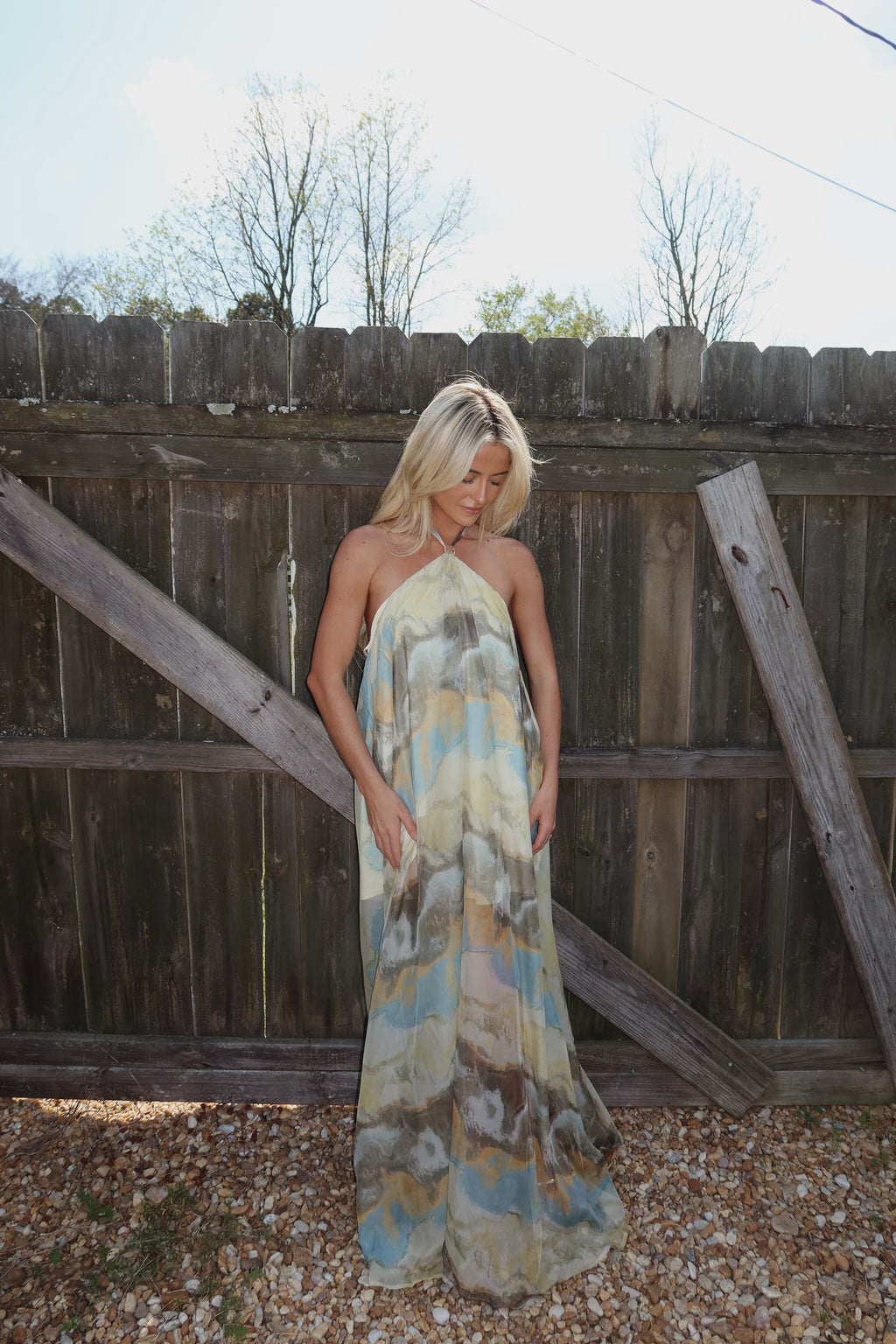 Daphne Gold Accent Gown