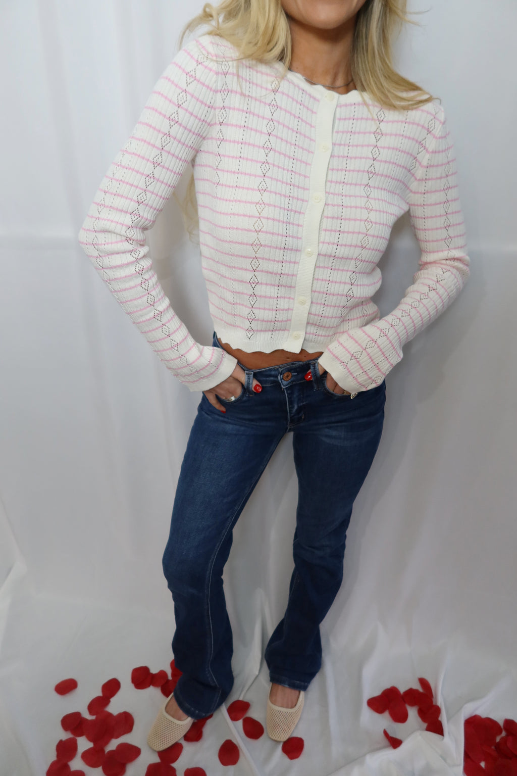 Blush & Cream Cardigan