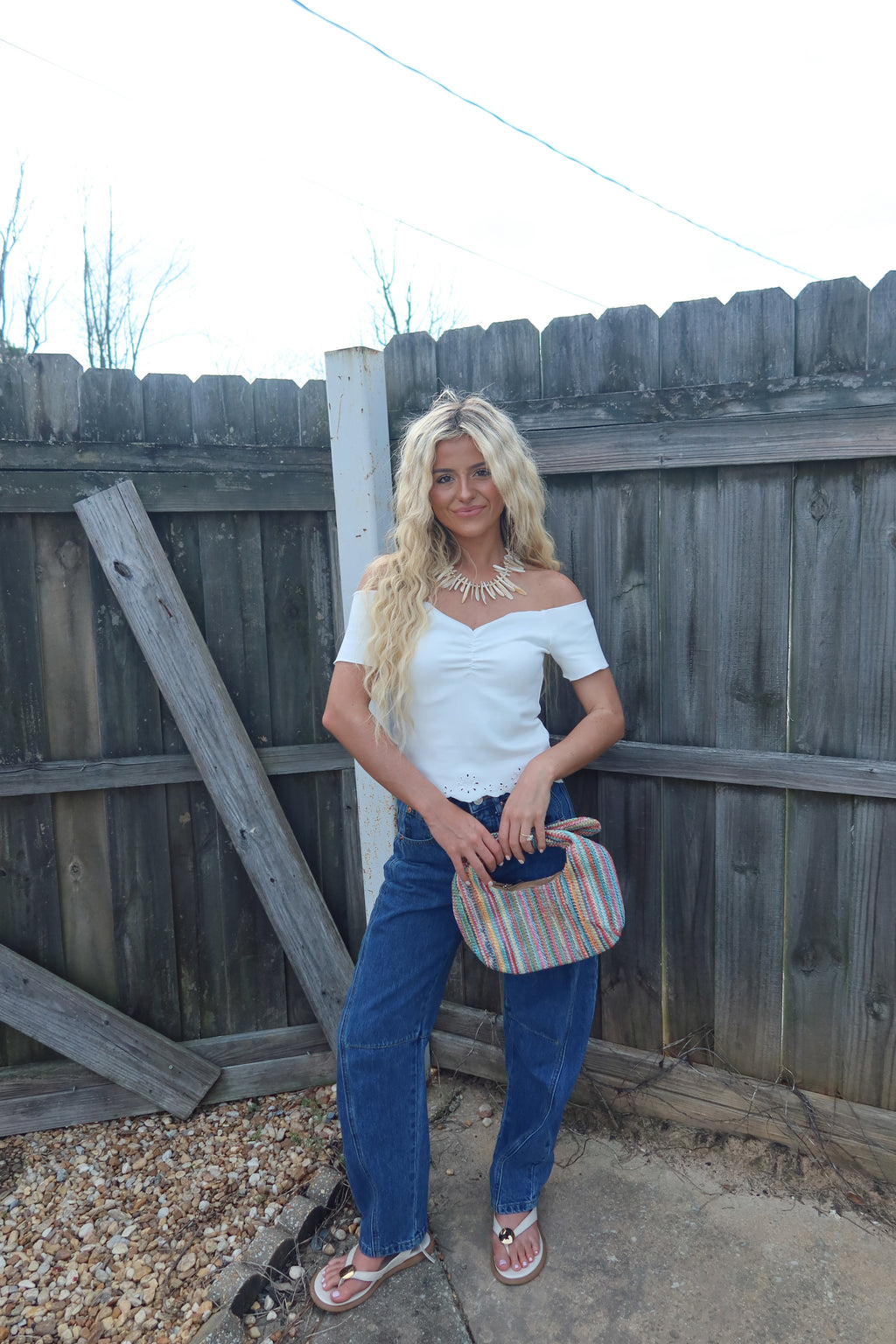 Clarence Scalloped OTS Top