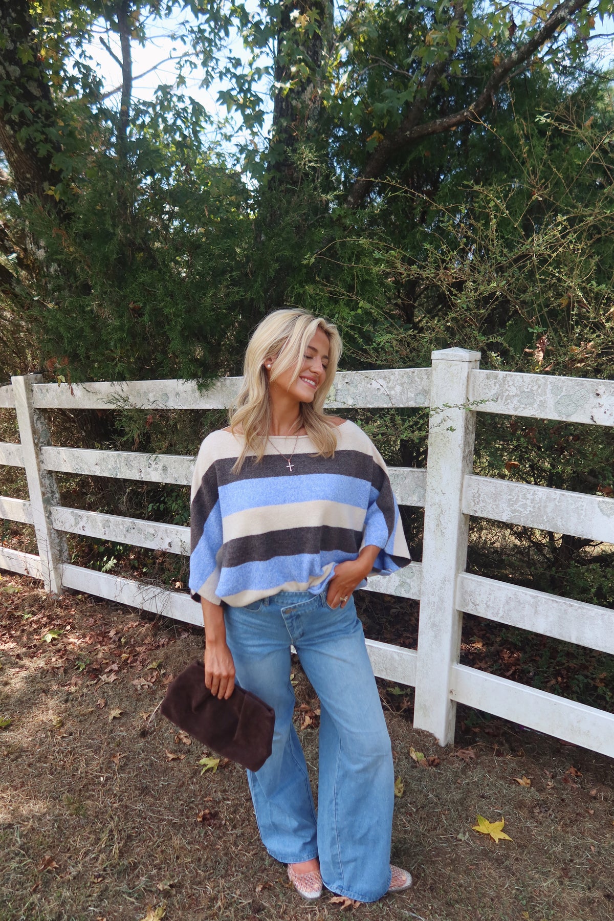 Katie Stripe Dolman Knit
