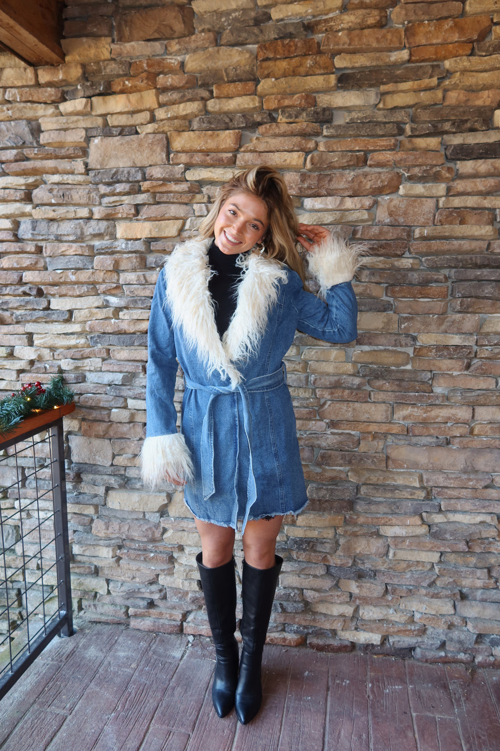 The Winter Blues Denim Coat