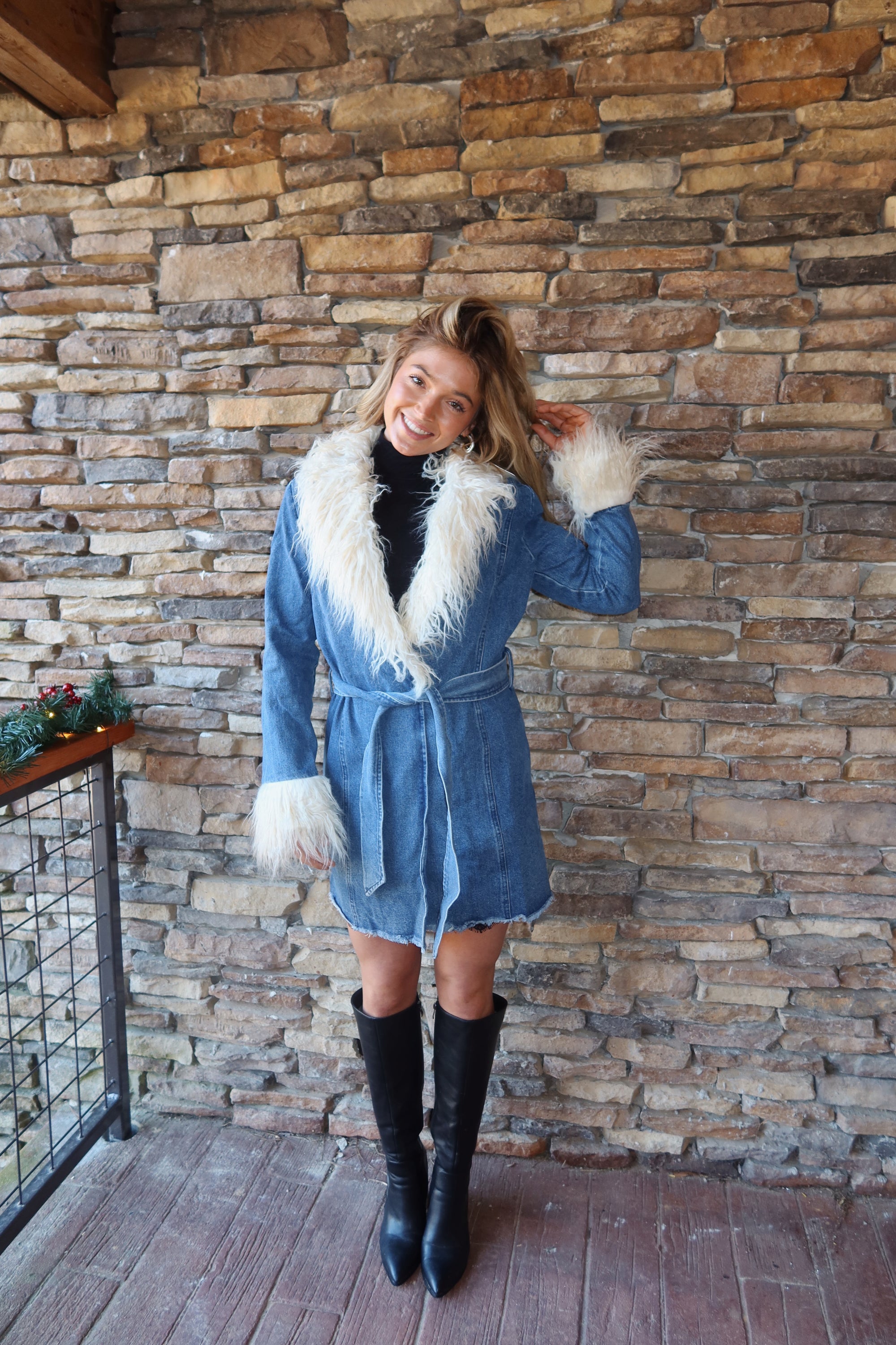 The Winter Blues Denim Coat