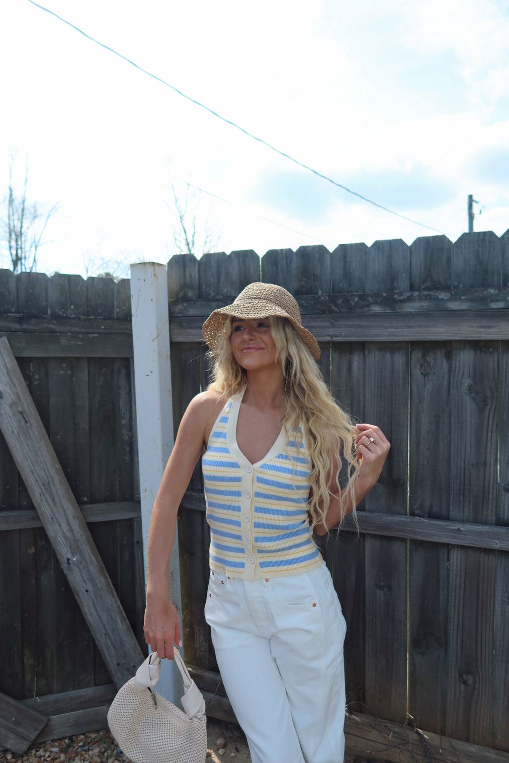 Calla Striped Halter Knit