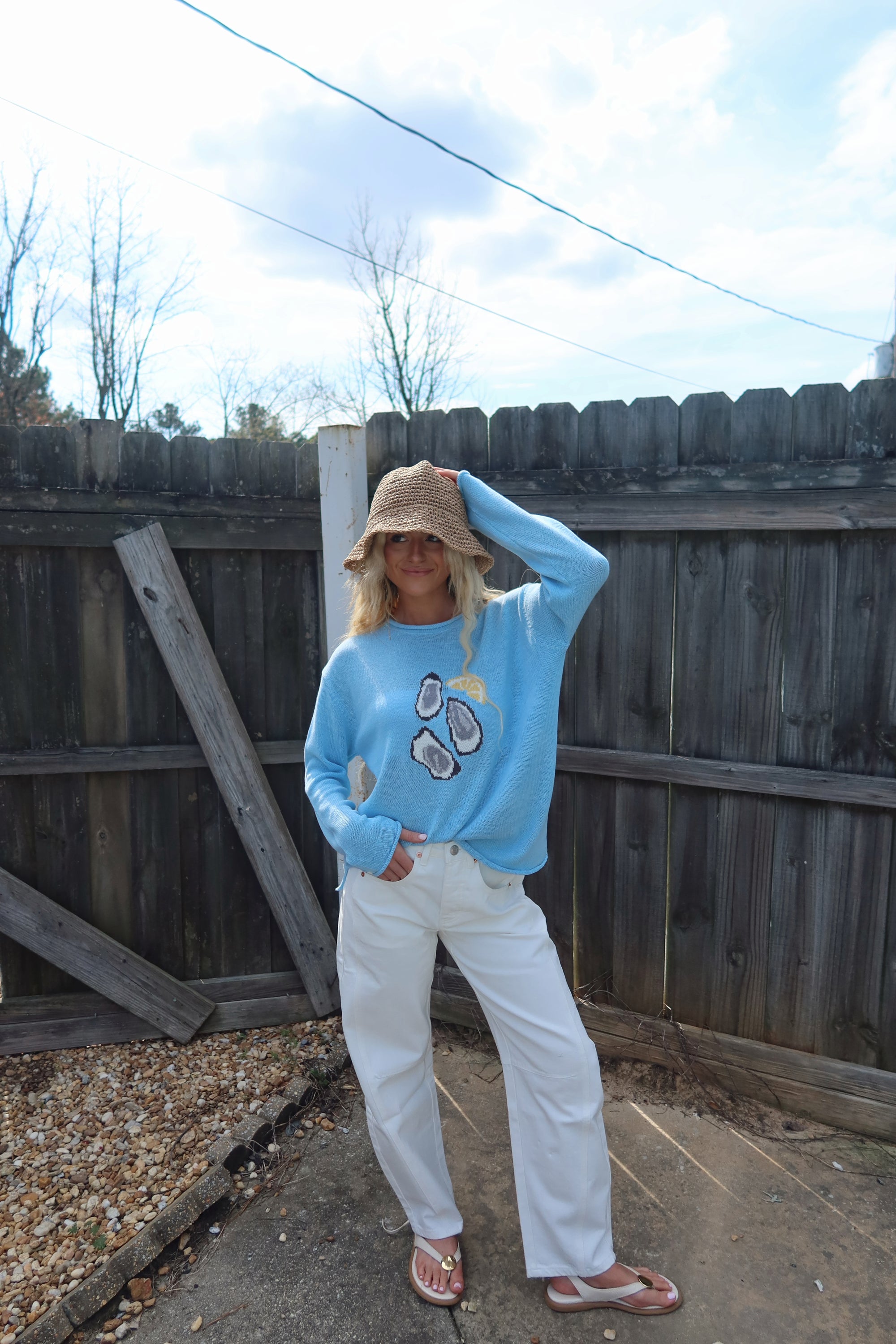 Beach Knit- Oyster Blue