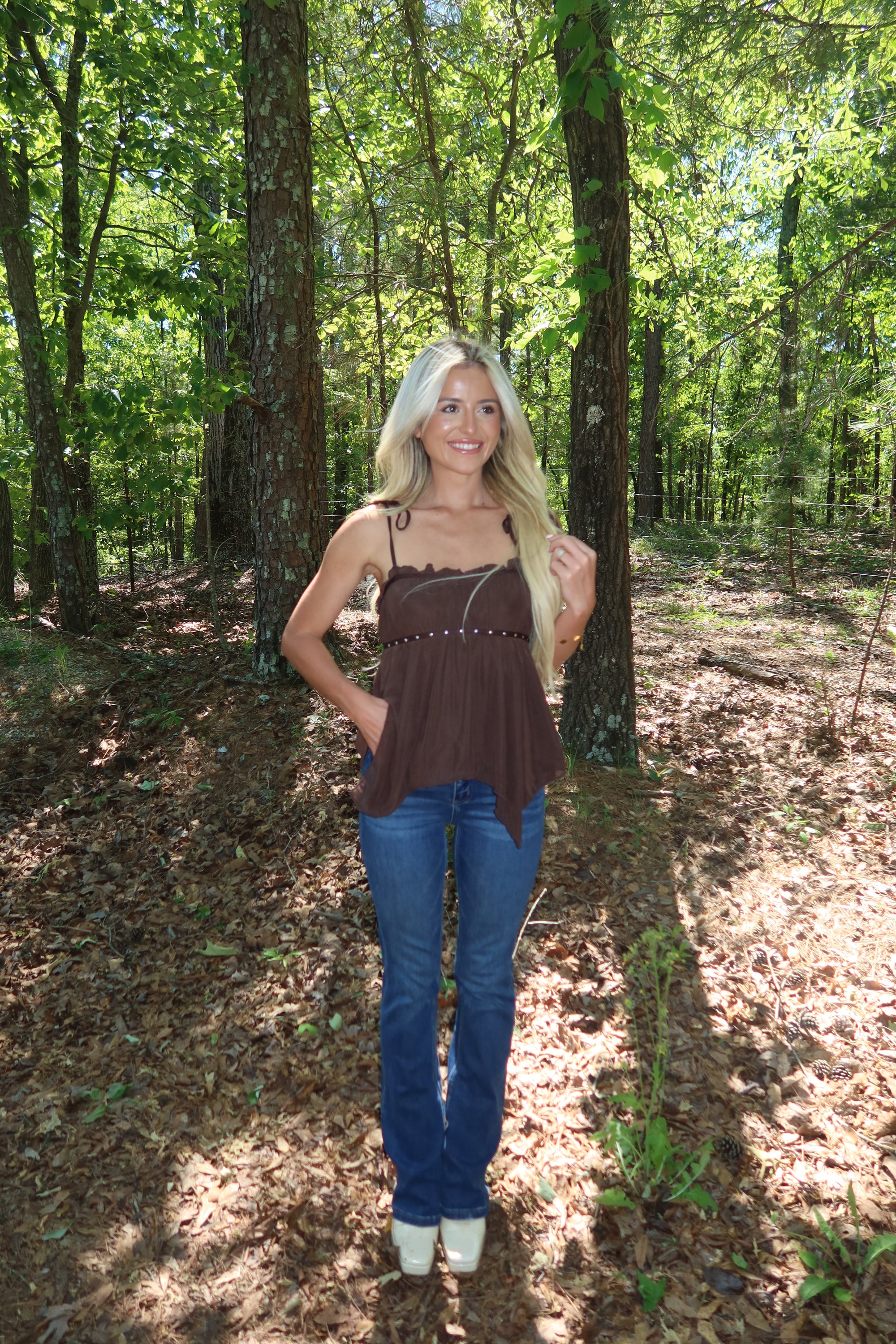 Gema Studded Cami Top