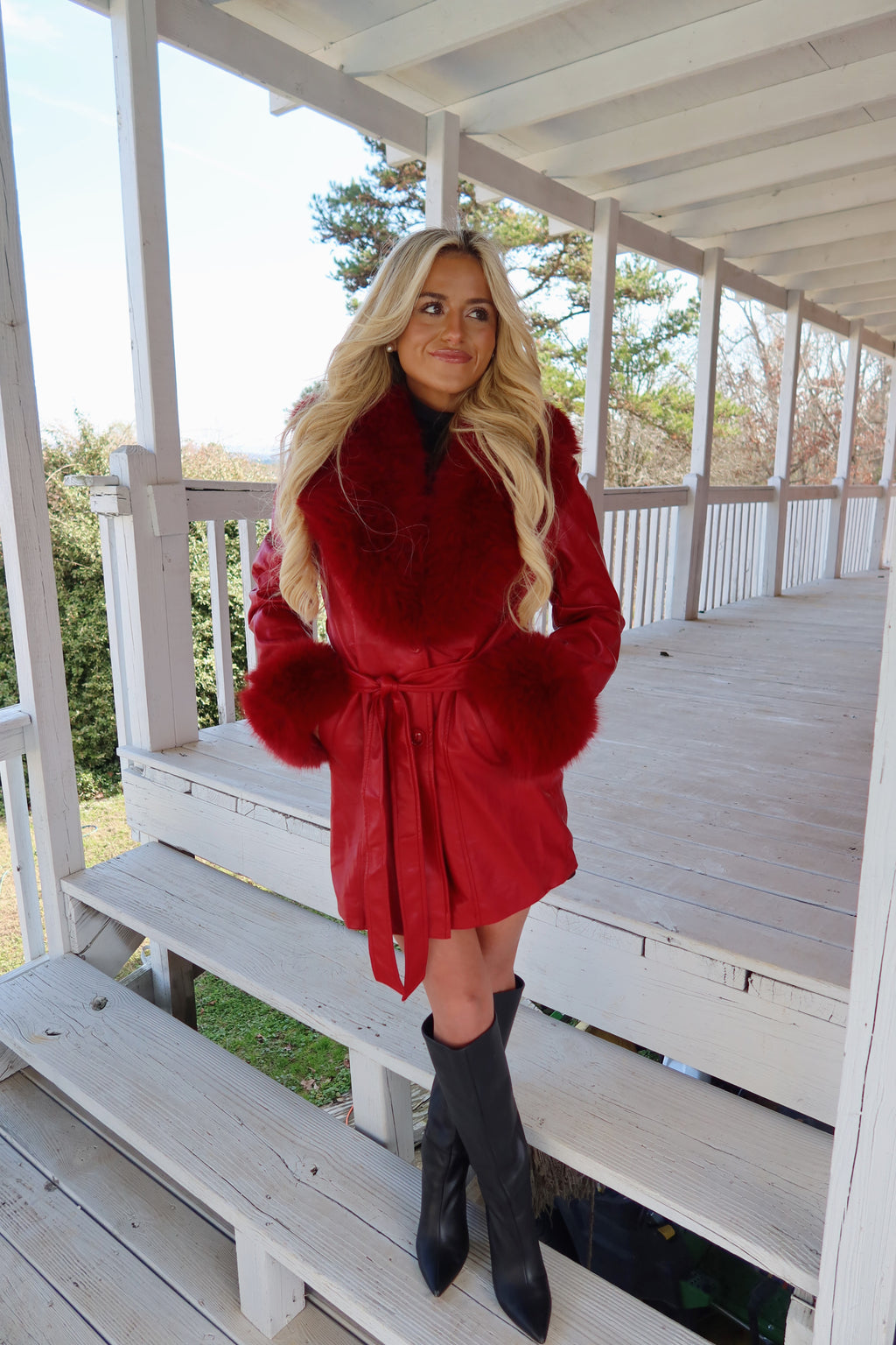 Stacy Fur Trim Jacket