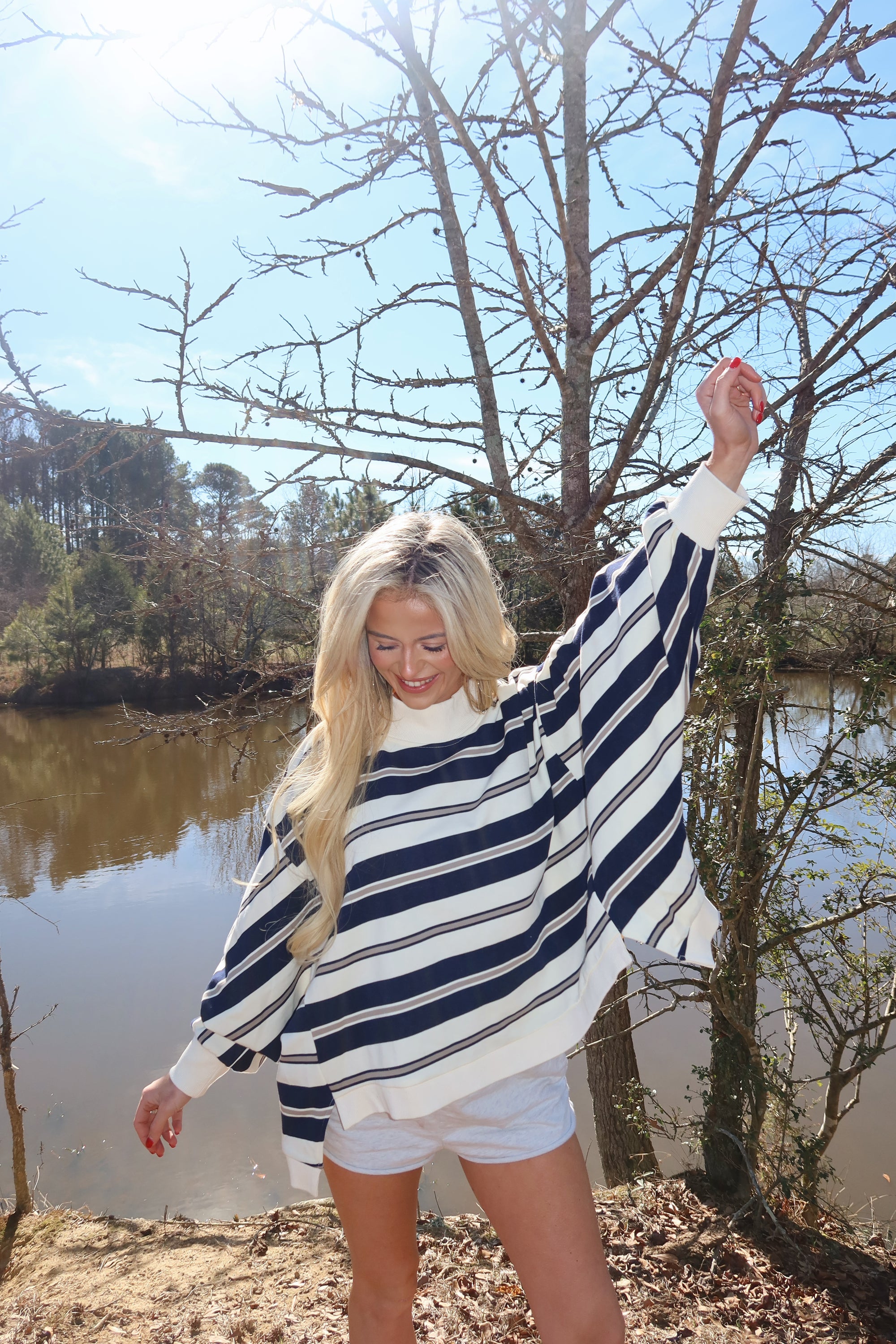 Varsity Mock neck (Navy)