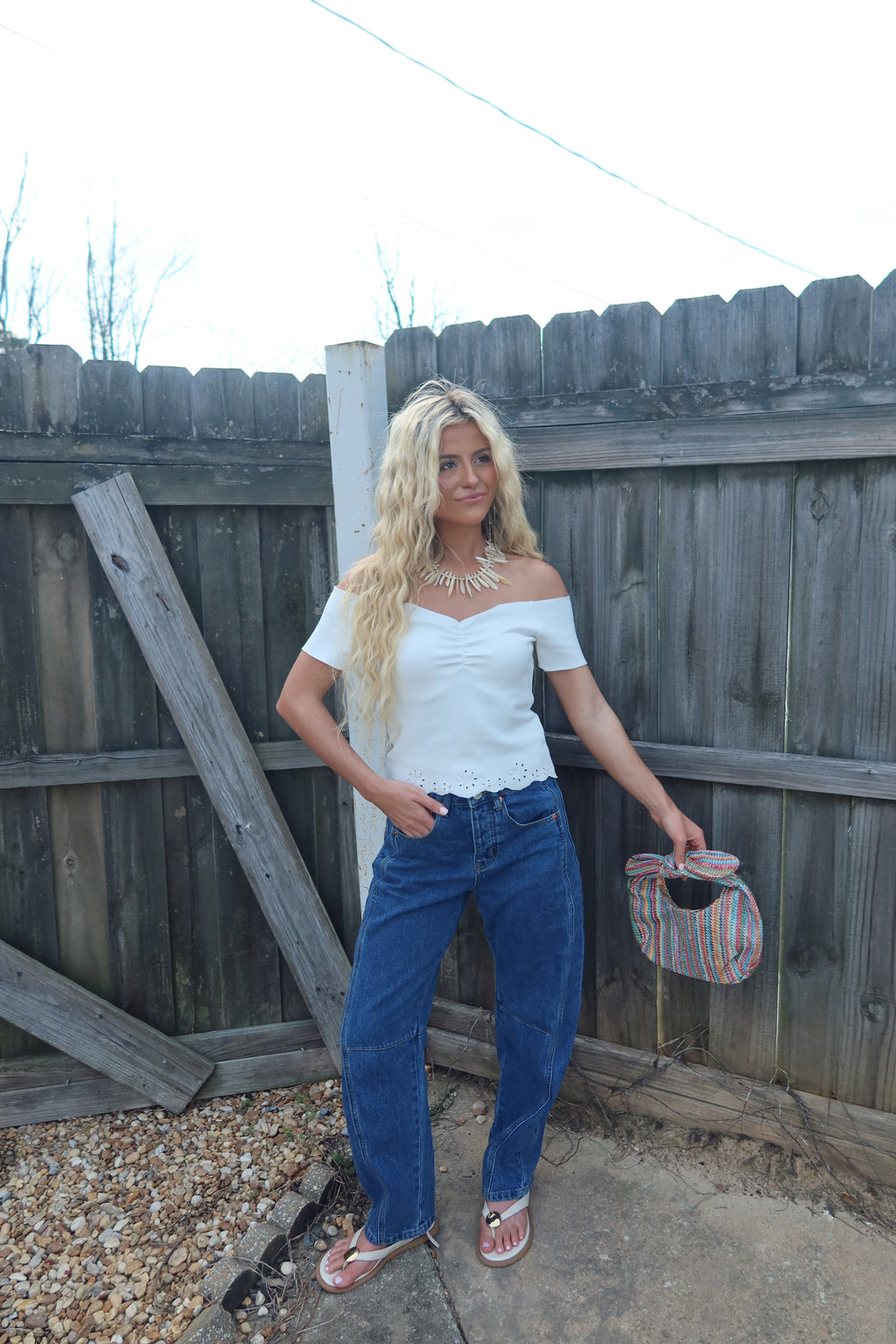 Clarence Scalloped OTS Top