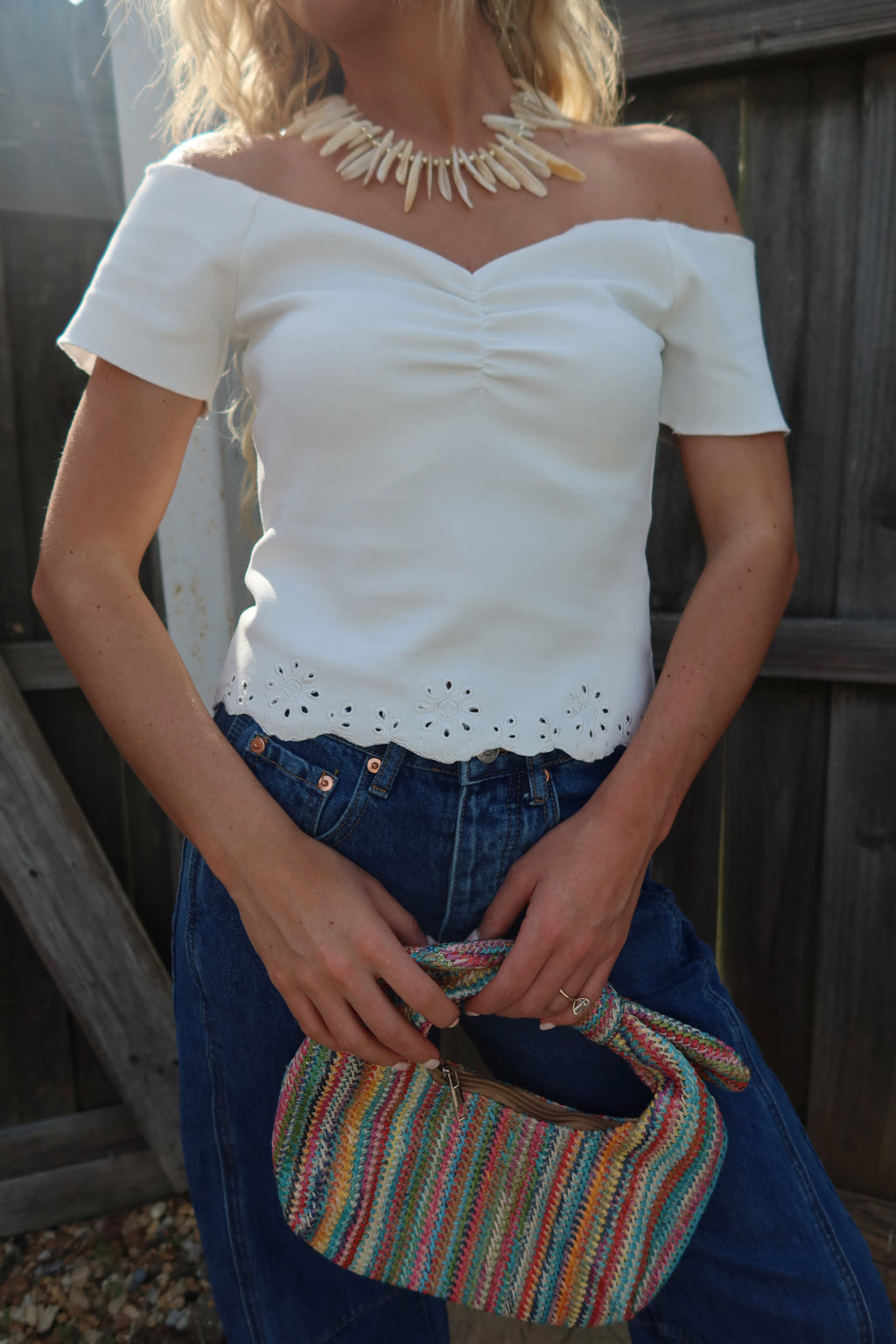 Clarence Scalloped OTS Top