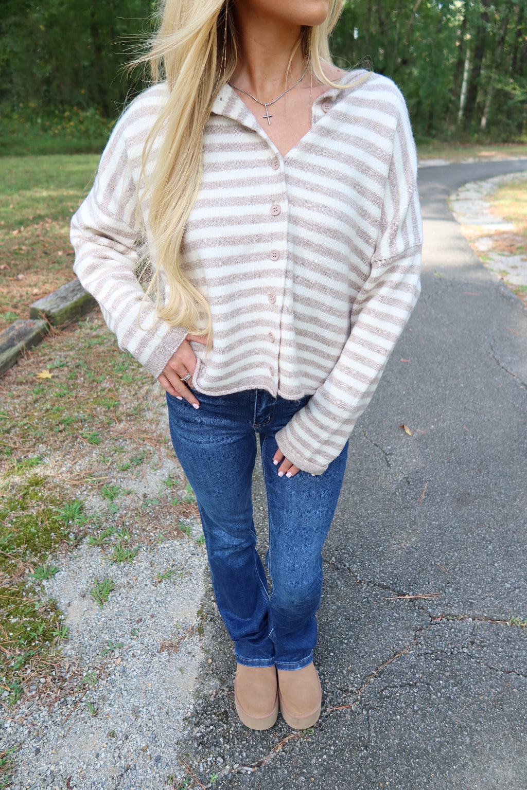 Cottage Stripe Cardigan