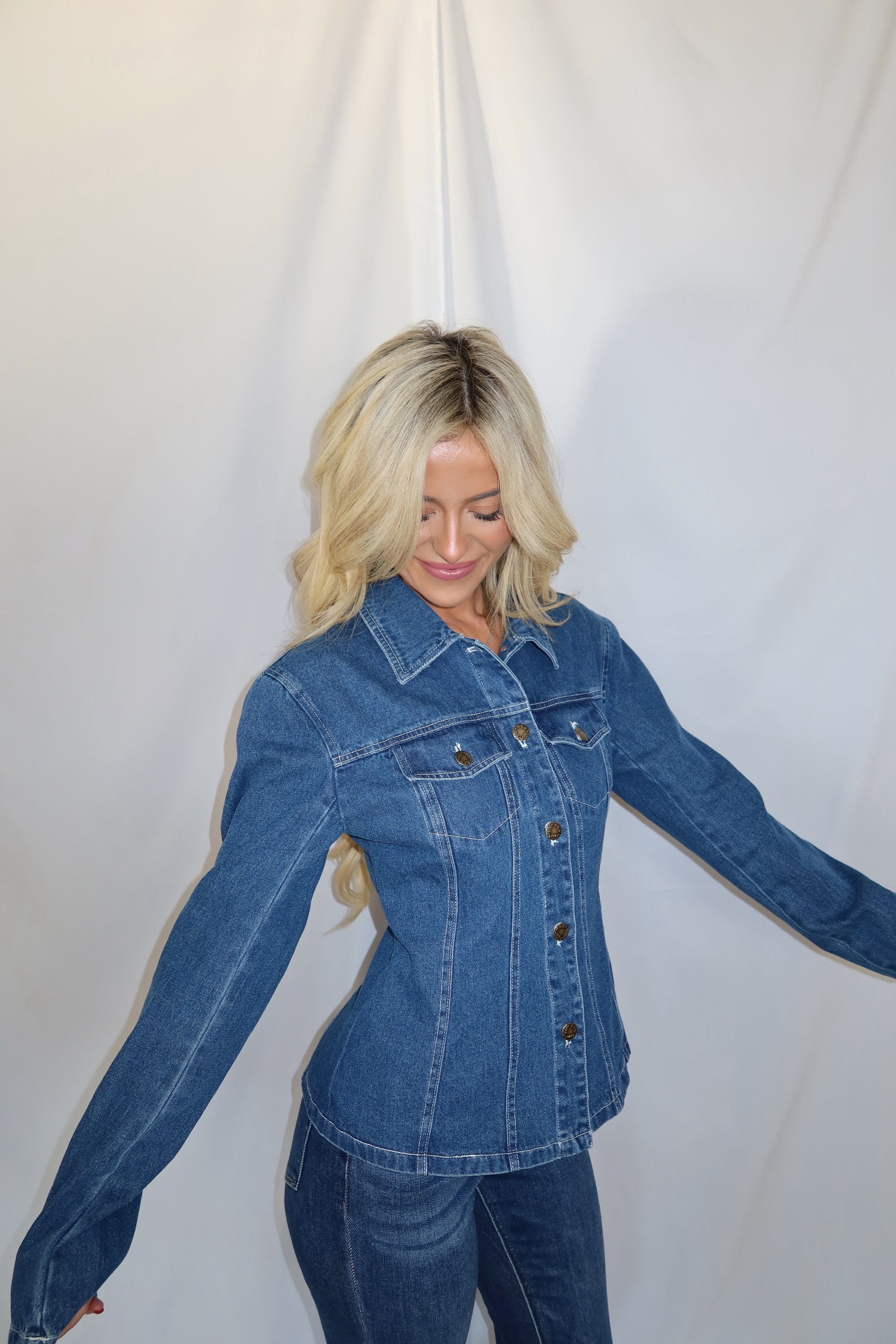 Mareli Fitted Denim Top
